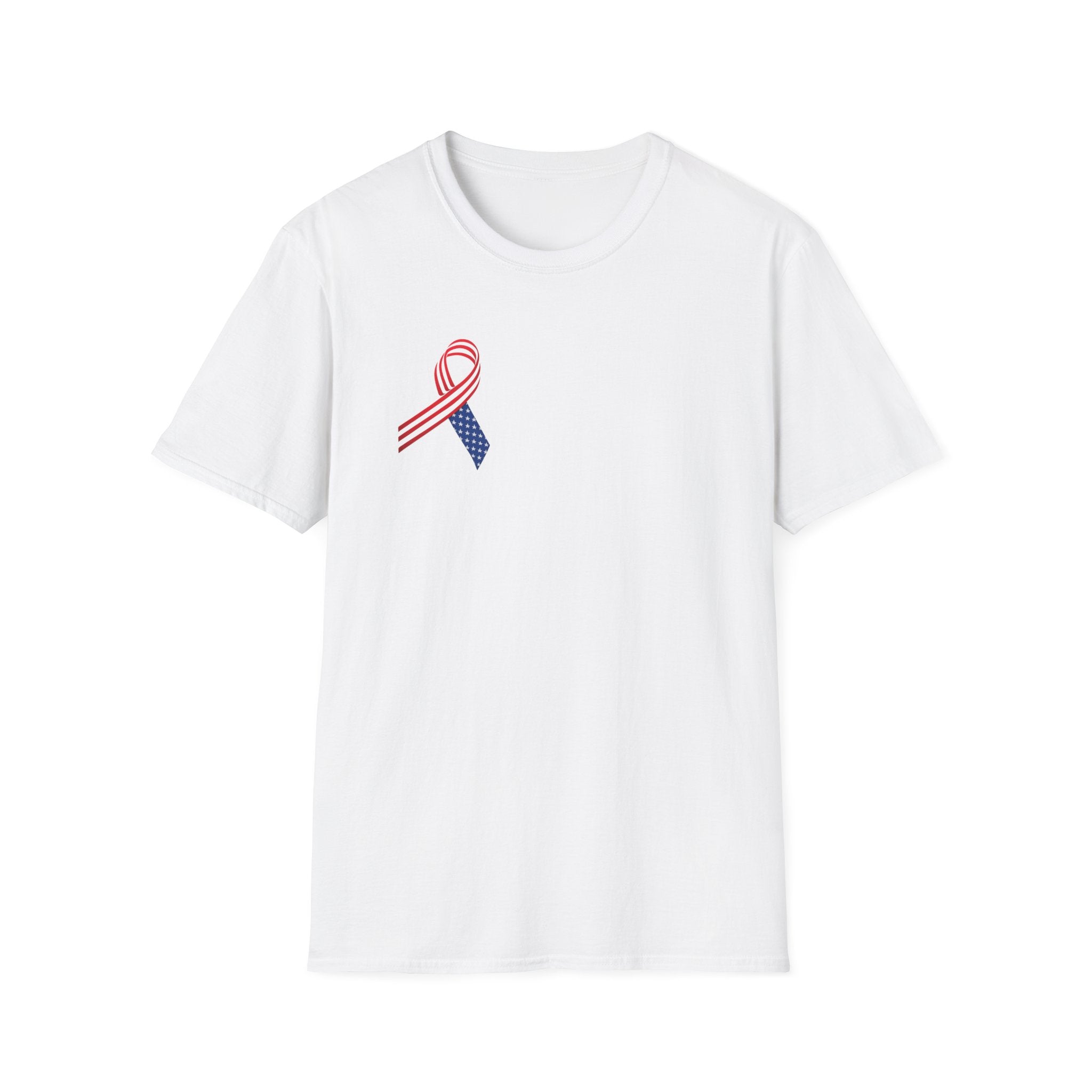 Patriotische Schleife T-Shirt Rot Weiß Blau USA Veteranen Gedenk-Shirt Minimalistisches Patriotisches T-Shirt 5 Farben 100% Baumwolle