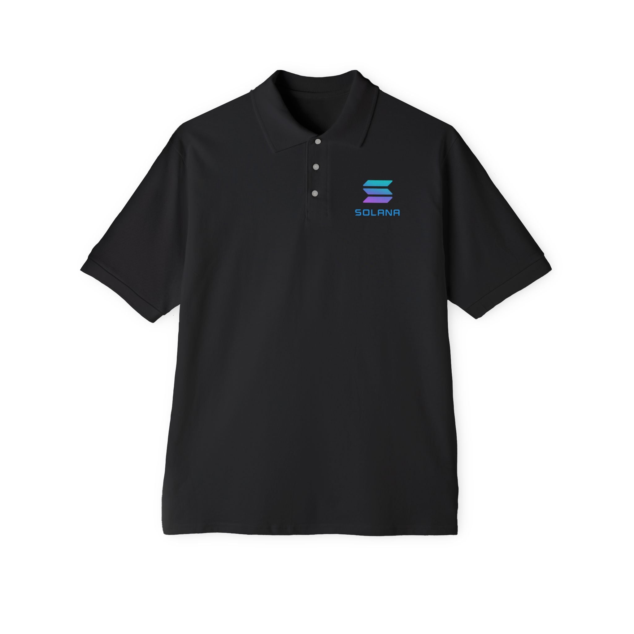 Solana Polo Shirt SOL Crypto Polo Solana Logo Shirt Crypto Blockchain Conference Gift for Solana Holder 5 colors 100% cotton