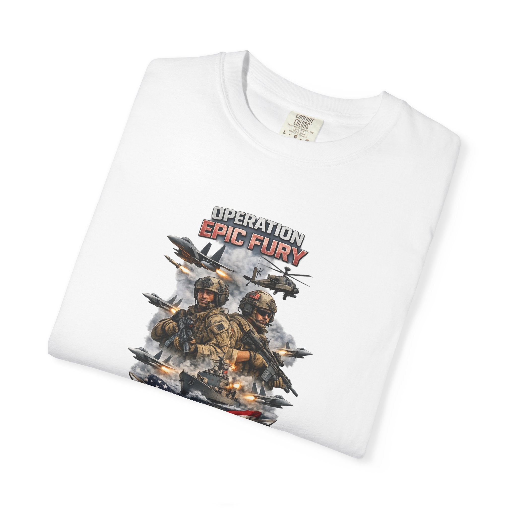Operation Epic Fury Peace Through Strength Tee Patriotic Military Power Shirt 7 colors 100% cotton
