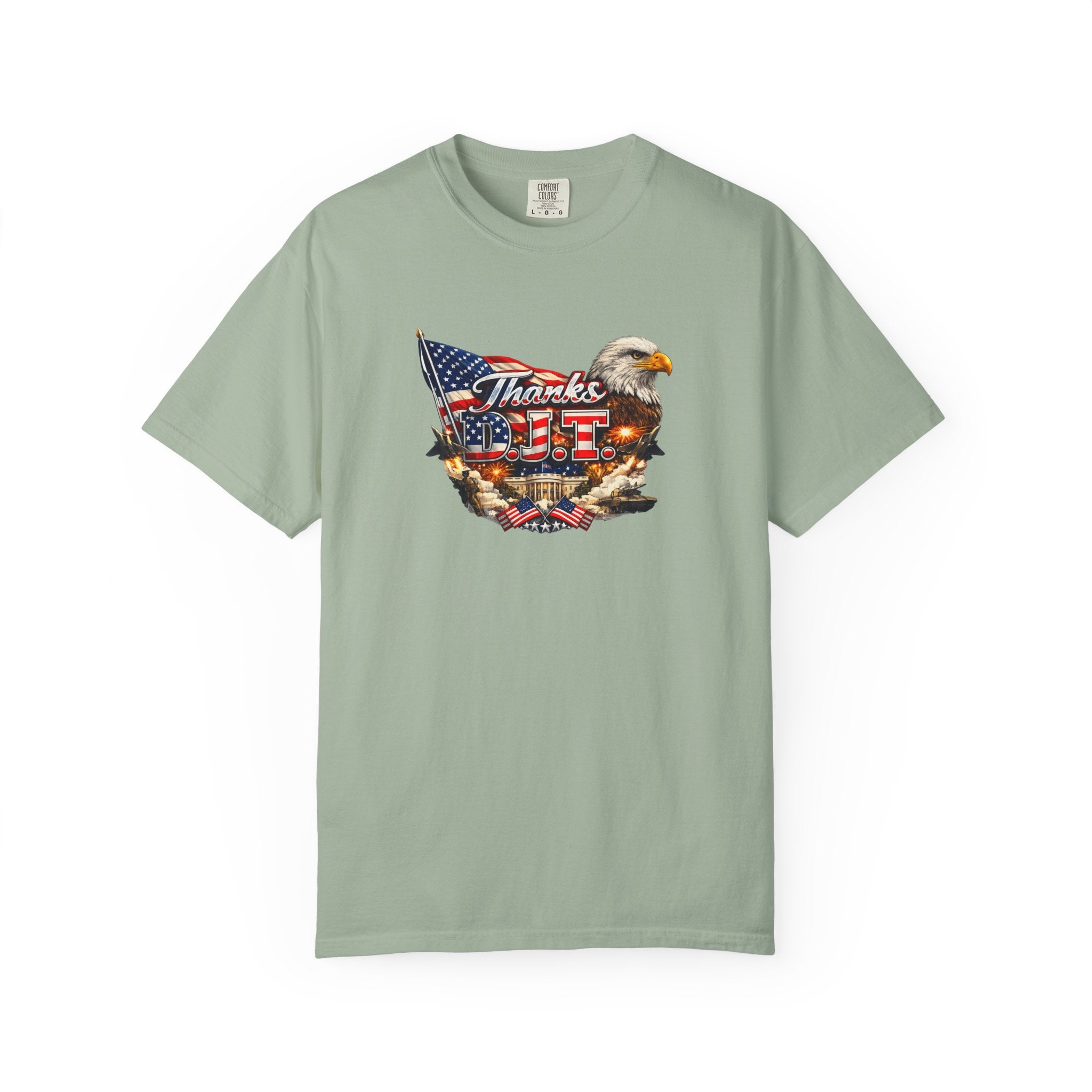 Thanks D.J.T Patriotic Eagle Shirt American Flag Graphic Tee USA Pride Freedom T-Shirt Patriotic Gift 7 colors 100% cotton