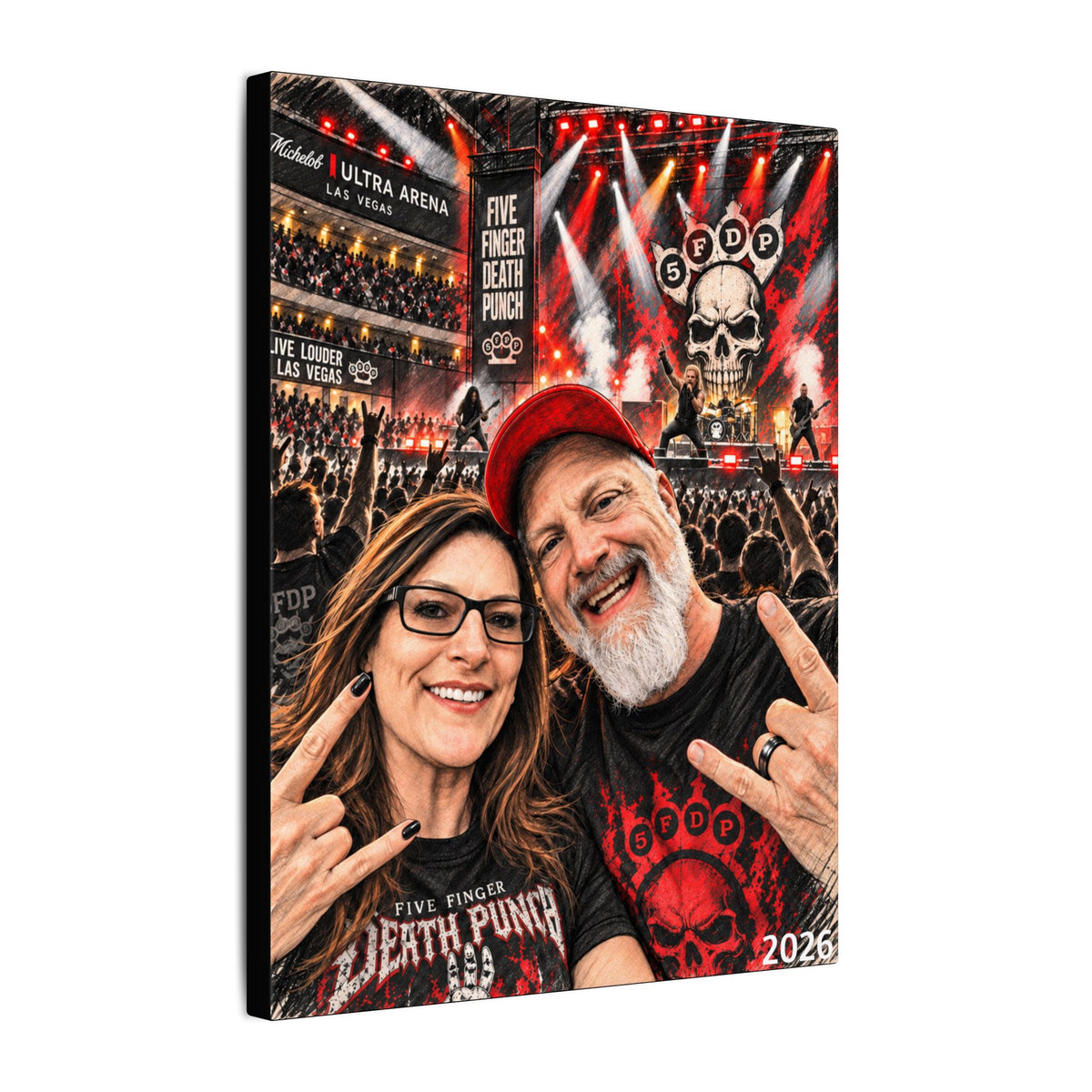 Trish & Neil Rock the Night – FFDP Las Vegas Concert Canvas Wall Art (2 sizes)
