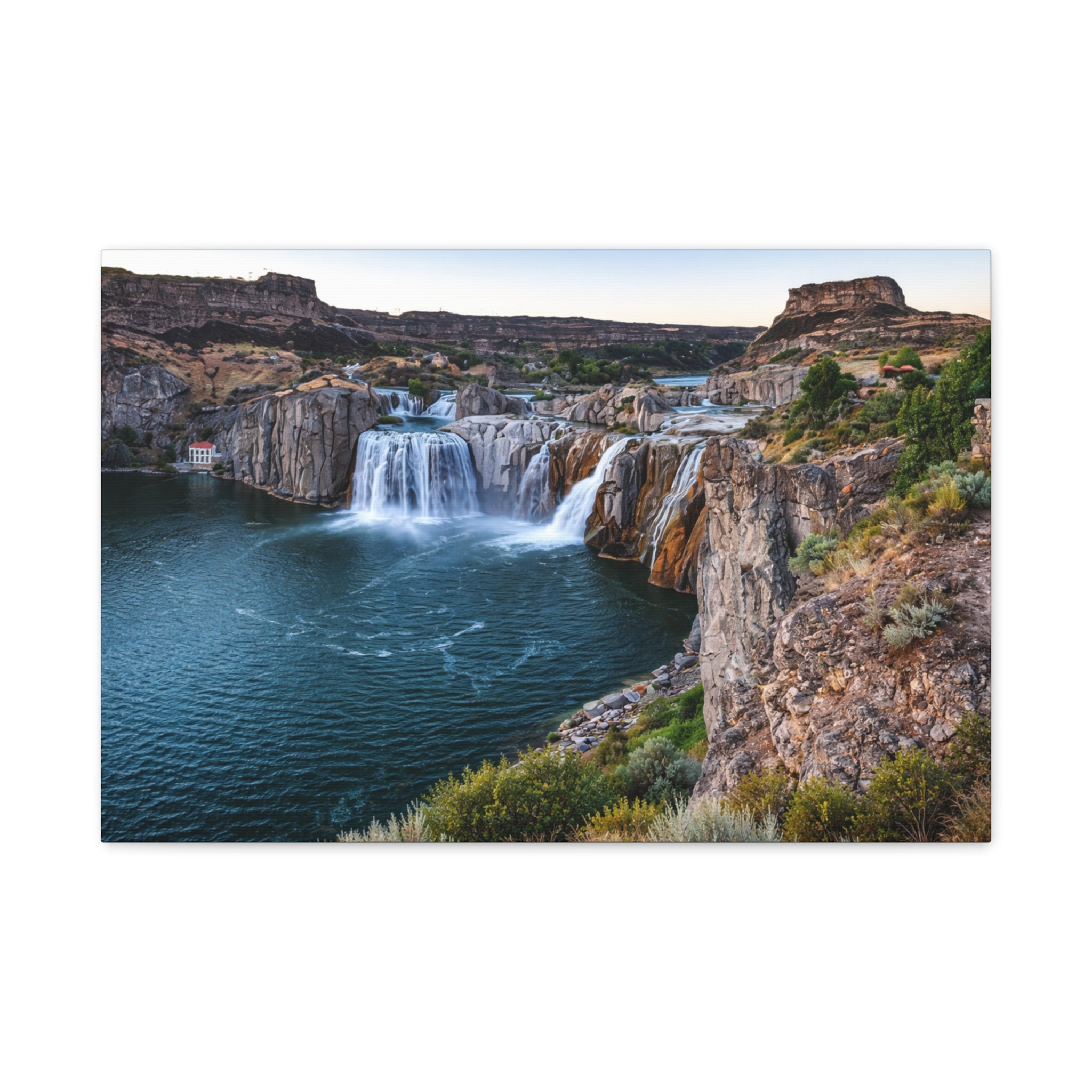 Shoshone Falls Canvas Twin Falls Waterfall Wall Art Snake River Canyon Landscape Large Scenic Home Decor Stretched 1.25 6 Sizes