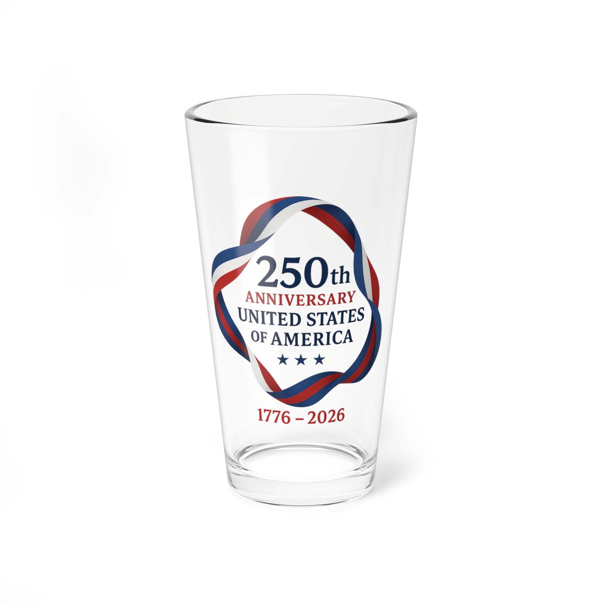 250th Anniversary USA Pint Glass America 1776-2026 Patriotic Beer Glass Semiquincentennial Gift 16oz Pint Glass