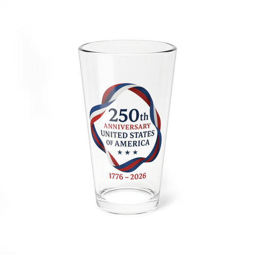 250th Anniversary USA Pint Glass America 1776-2026 Patriotic Beer Glass Semiquincentennial Gift 16oz Pint Glass