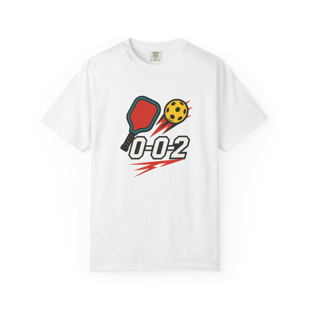 Pickleball 0-0-2 Power Serve Tee Soft Garment-Dyed Pickleball T-shirt 6 colors 100% cotton