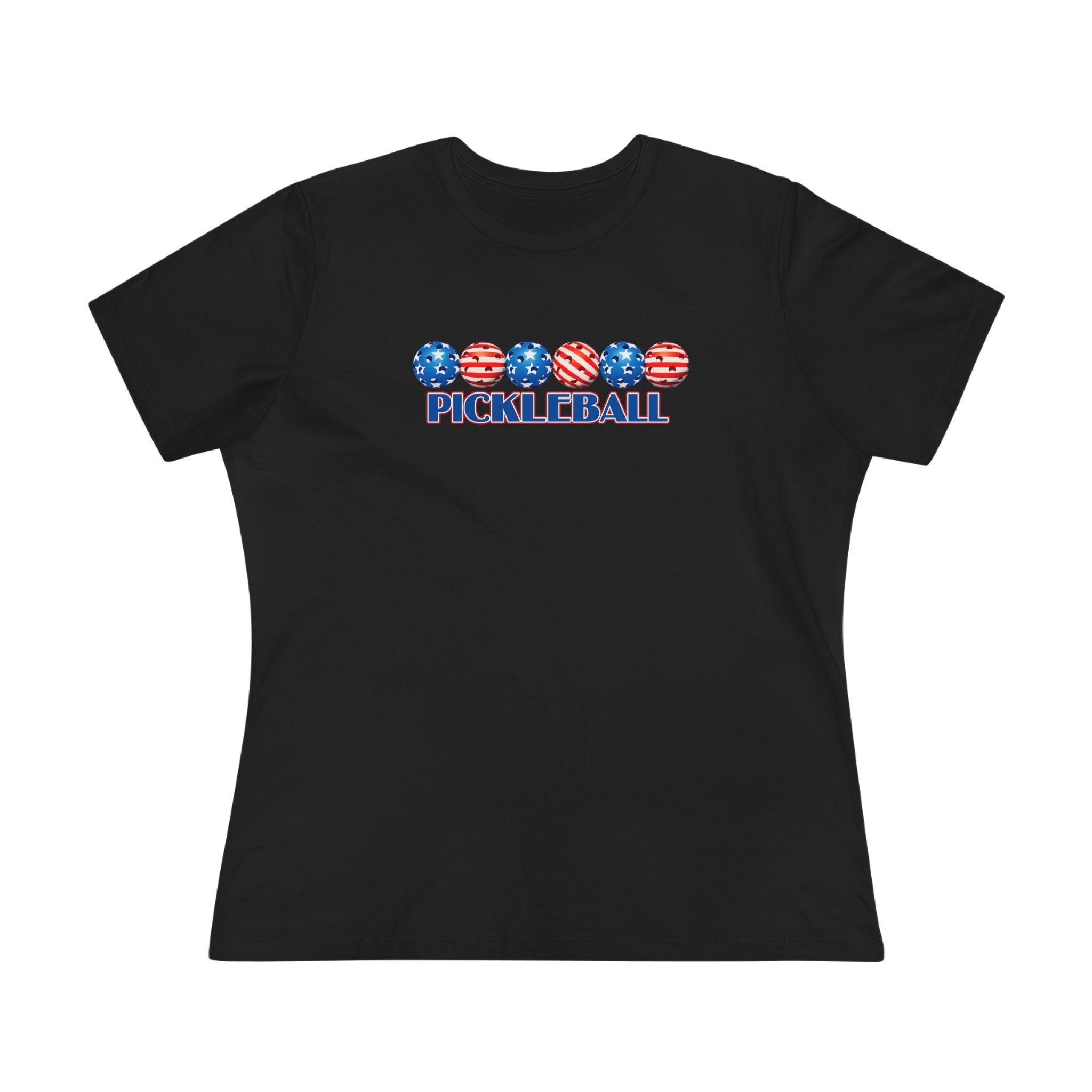 Women's Patriotic Pickleball T-Shirt July 4th Pickleball Gift Pickleball Lover Tee 5 colors 100% cotton