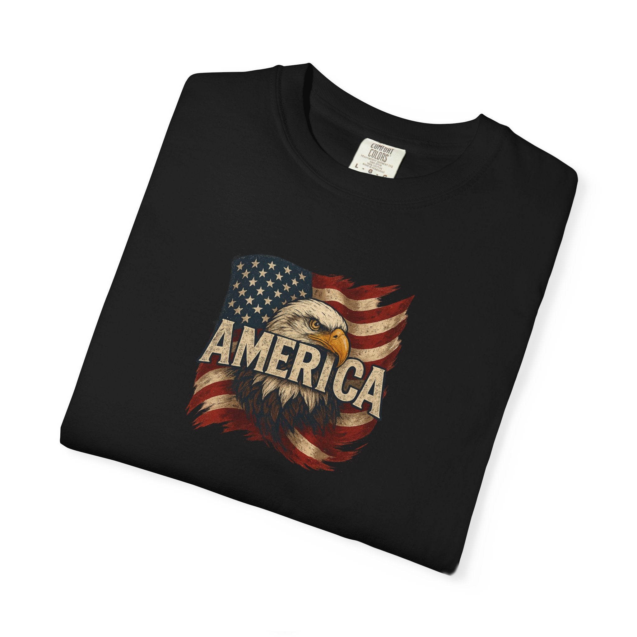 Bold American Eagle Patriotic Flag T-Shirt Freedom Pride USA Tee 3 colors 100% cotton