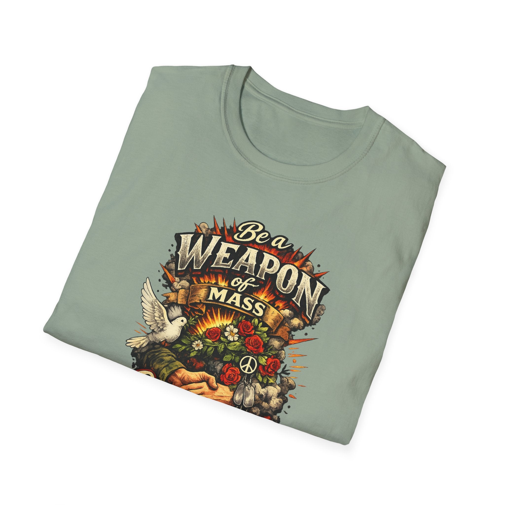 Be a Weapon of Mass Compassion TShirt Kindness Peace Love Compassion Tee Inspirational Graphic Shirt 5 colors 100% cotton