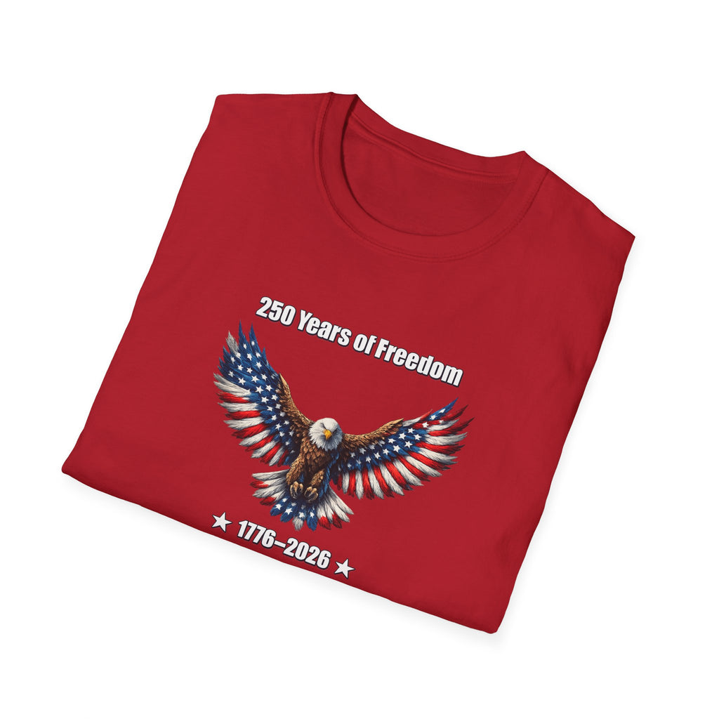250 Years of Freedom Shirt America 250 Celebration Shirt USA Independence Gift 4th of July Shirt 7 colors 100% cotton