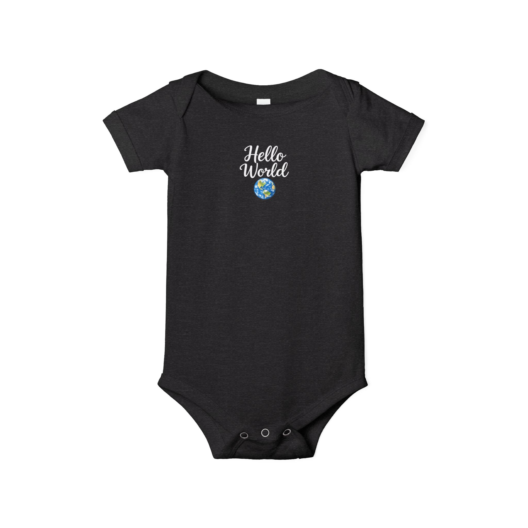 Hello World Baby Onesie Cute Baby Shower Gift Infant Outfit for Boys or Girls Baby Announcement Outfit 7 colors 100% cotton