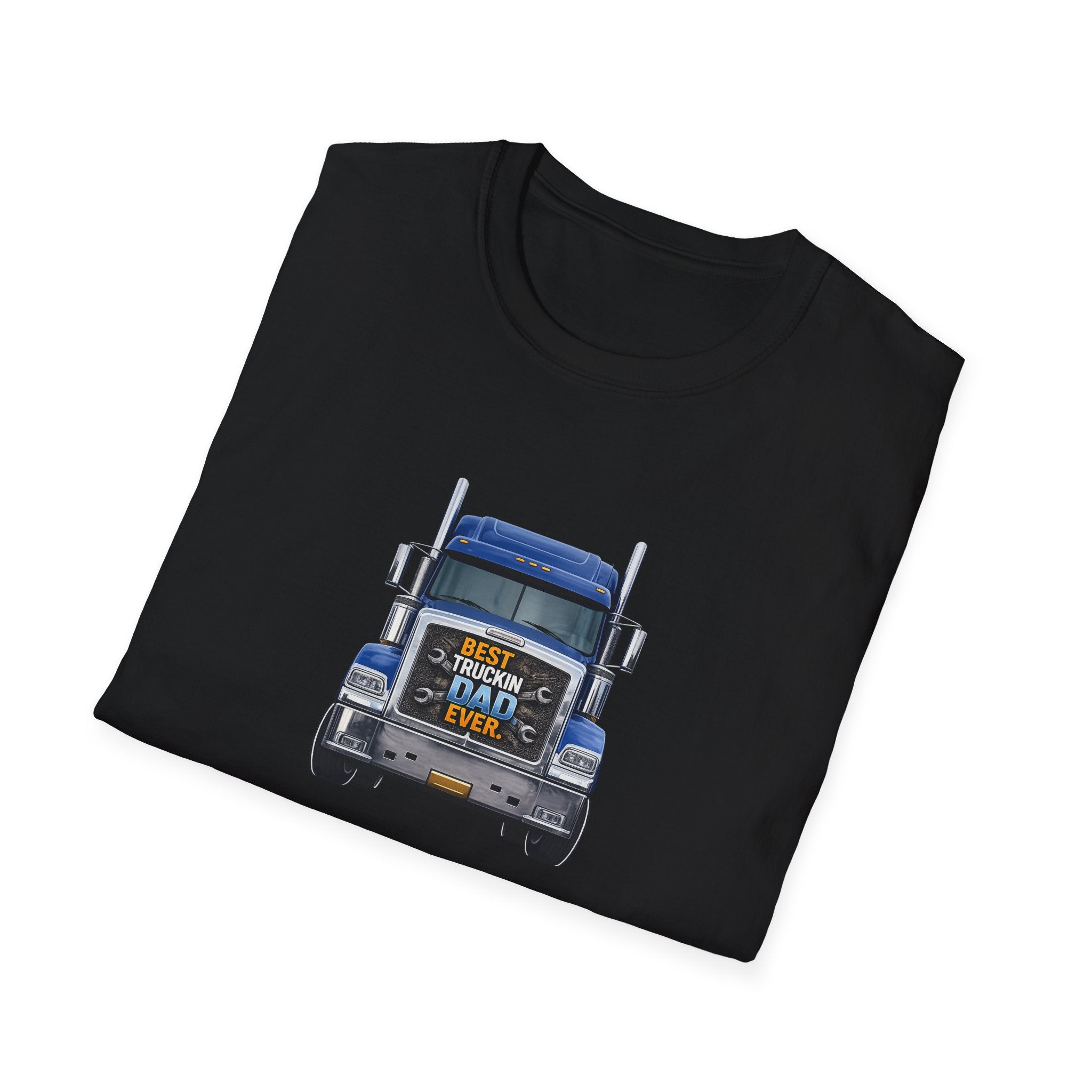 Best Truckin Dad Ever T-Shirt Trucker Dad Shirt Father's Day Gift for Truck Drivers Funny Dad Truck Shirt 5 colors 100% cotton