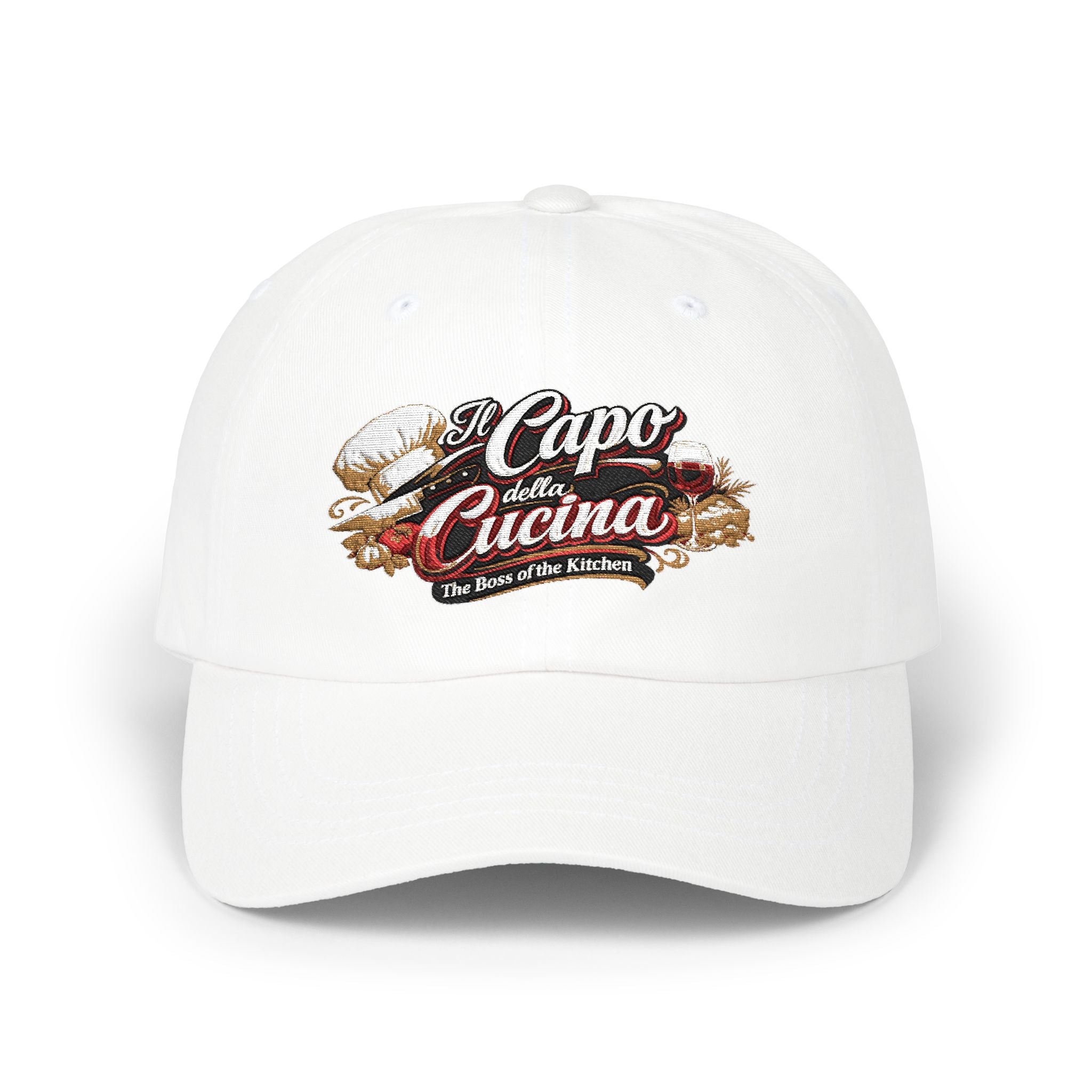 Il Capo della Cucina Mütze Italian Dad Cap Chef der Küche Hut Lustiges italienisches Kochgeschenk 5 Farben 100% Baumwolle