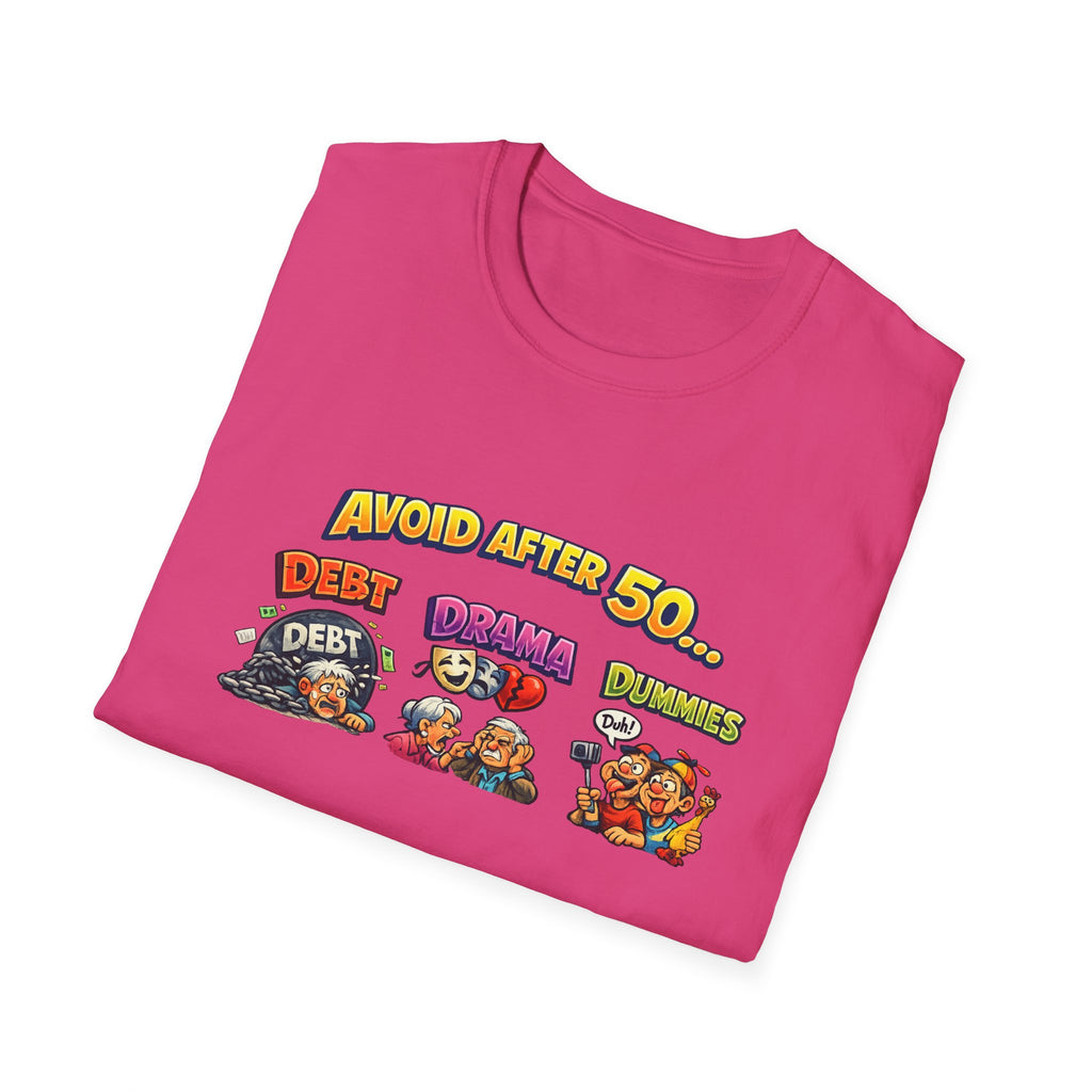 Avoid After 50 Funny T-Shirt Birthday Gift for Men & Women Over 50 Sarcastic Aging Tee 8 colors 100% cotton
