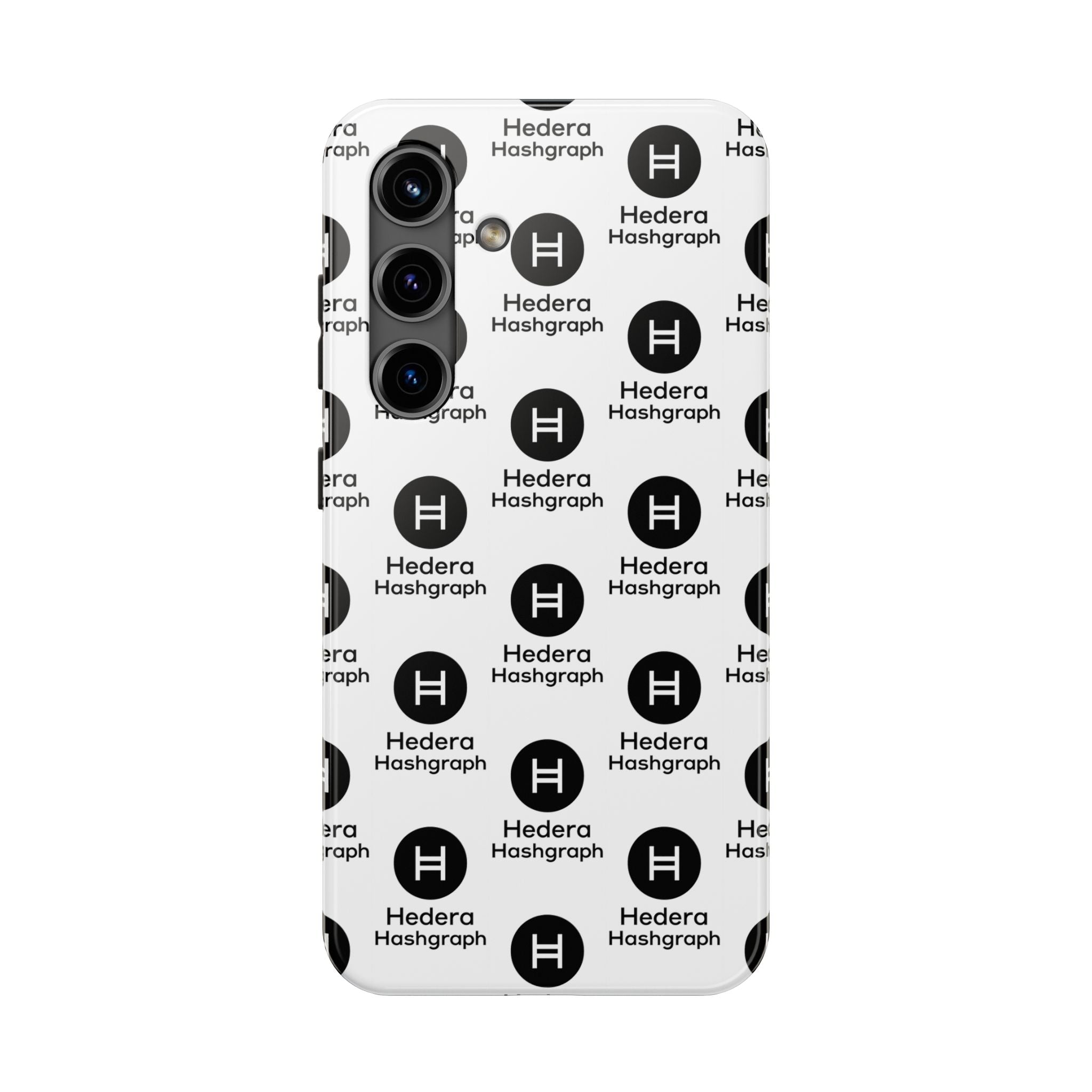 Hedera Hashgraph Tough Phone Case HBAR iPhone Samsung Case Glossy Crypto Phone Cover Impact Resistant Case