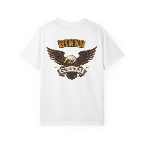 Biker Born to Be Free T-Shirt Adler Motorrad Shirt Harley Rider Graphic Tee Freedom Rider Tee 11 Farben 100% Baumwolle