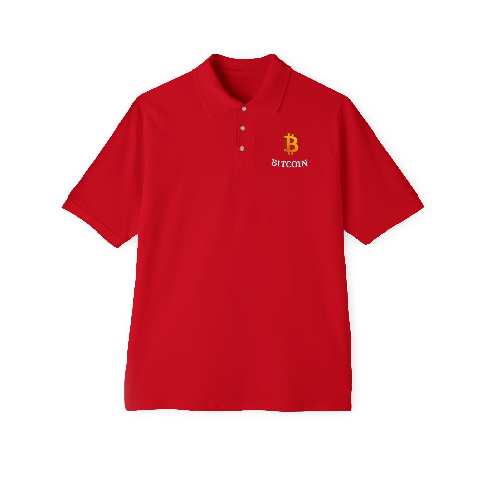 Bitcoin Polo Shirt Crypto Golf Polo BTC Logo Shirt Bitcoin Cryptocurrency Polo Gift Digital Currency Merch 6 colors 100% cotton