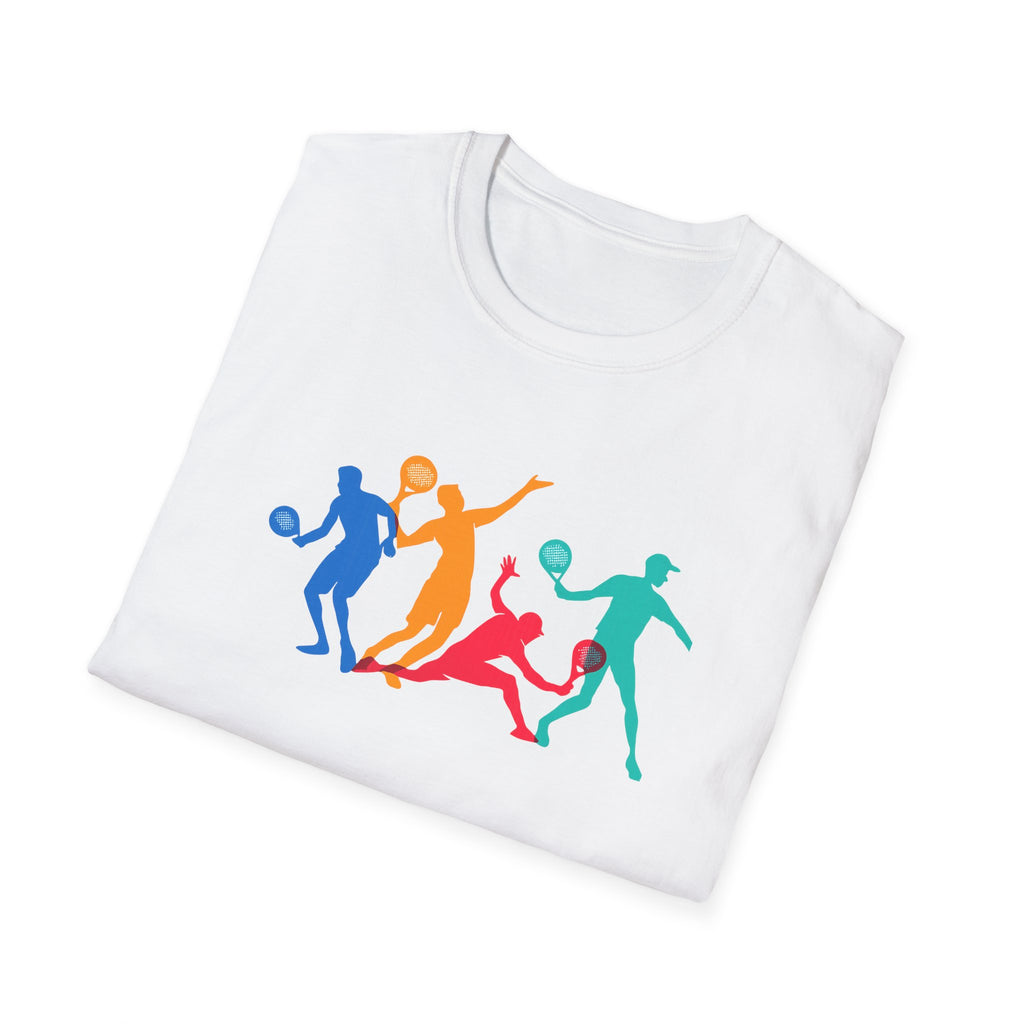 Colorful Tennis Silhouette T-Shirt Modern Tennis Player Graphic Tee Unisex Sports Shirt Tennis Lover Gift 3 colors 100% cotton