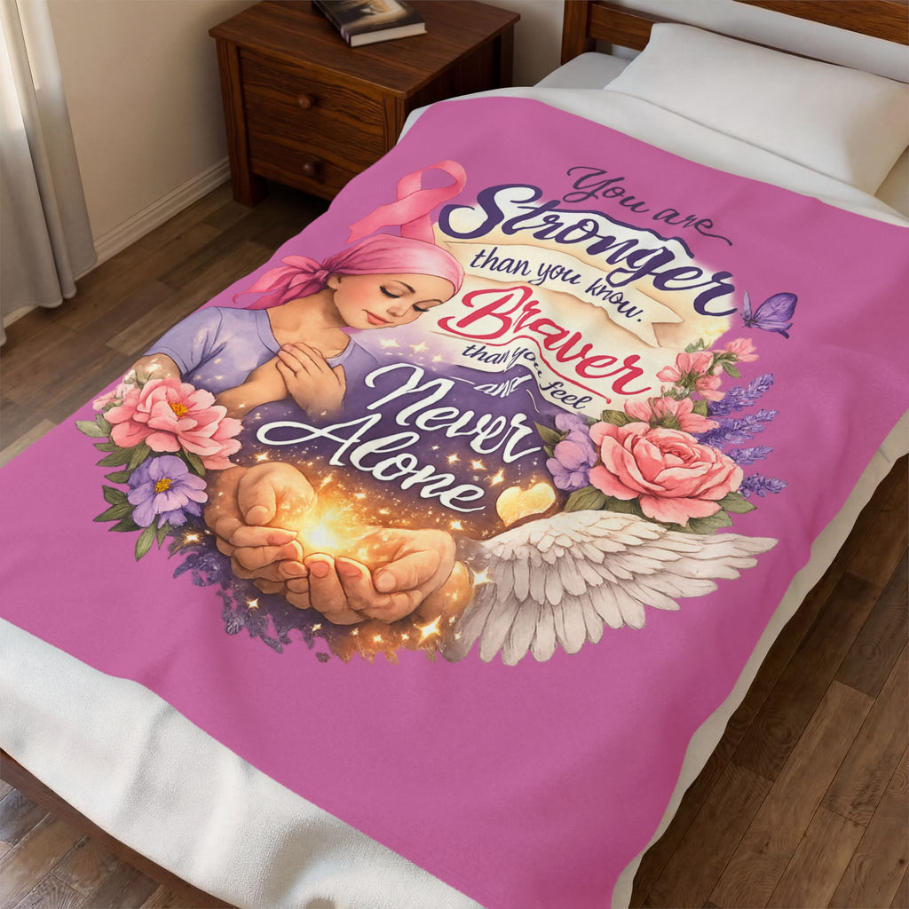 Cancer Support Blanket You Are Stronger Than You Know Breast Cancer Gift Comfort & Hope Blanket 50" x 60"