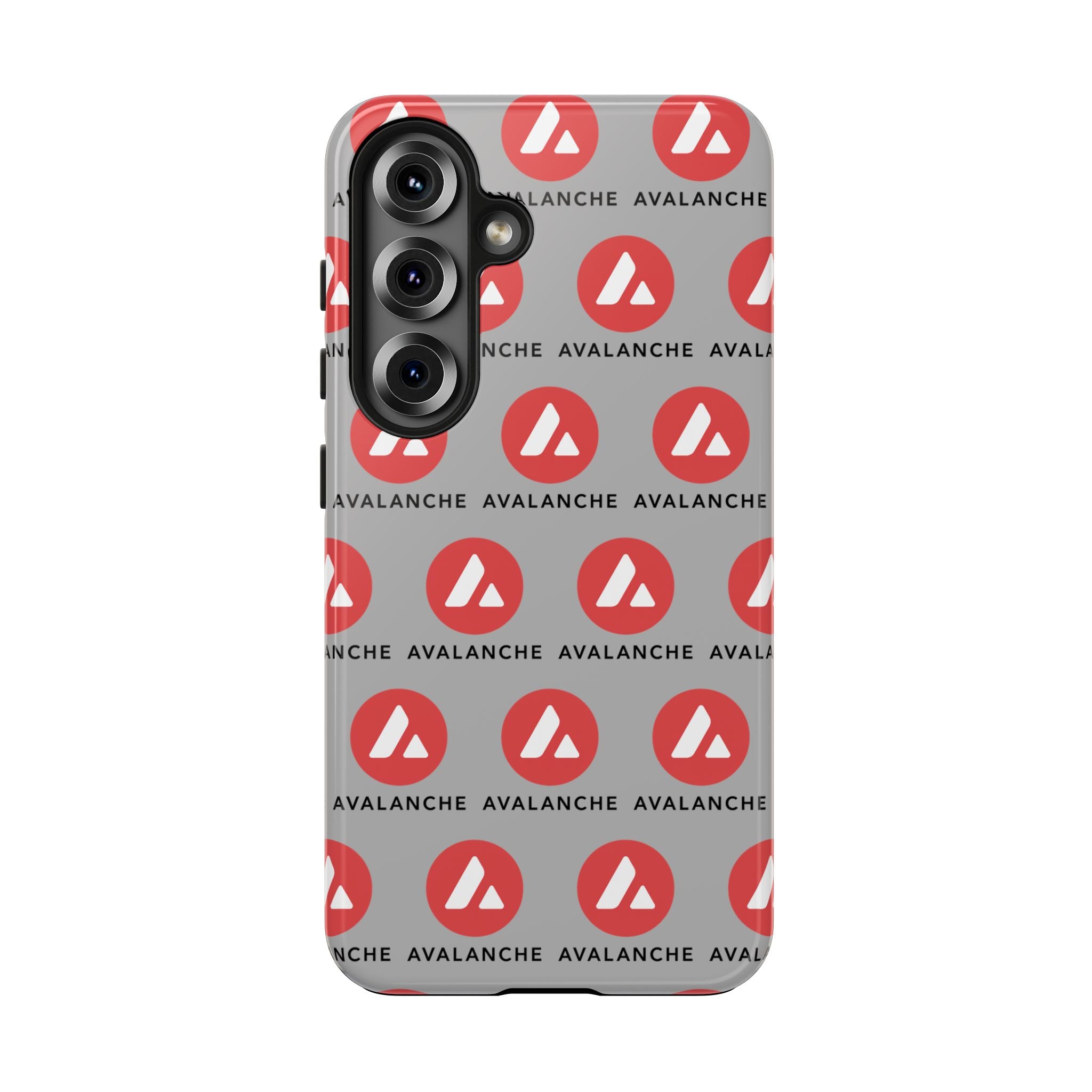 Avalanche Tough Phone Case AVAX Crypto Phone Case iPhone and Samsung Case Glossy Protective Cover Avalanche Logo Case