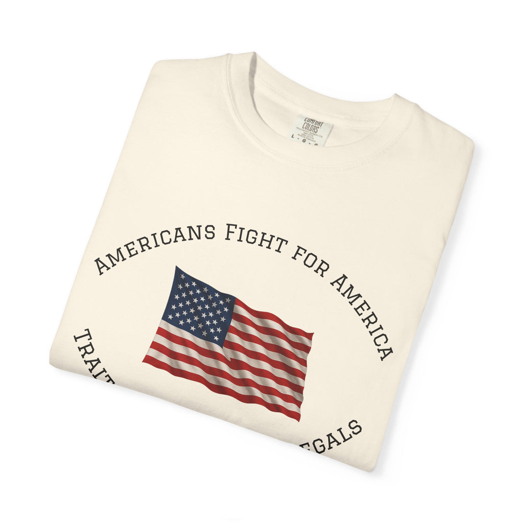 Patriotic American Flag Shirt Bold USA Statement Tee Freedom Graphic T-Shirt Gift for Patriots 5 colors 100% cotton