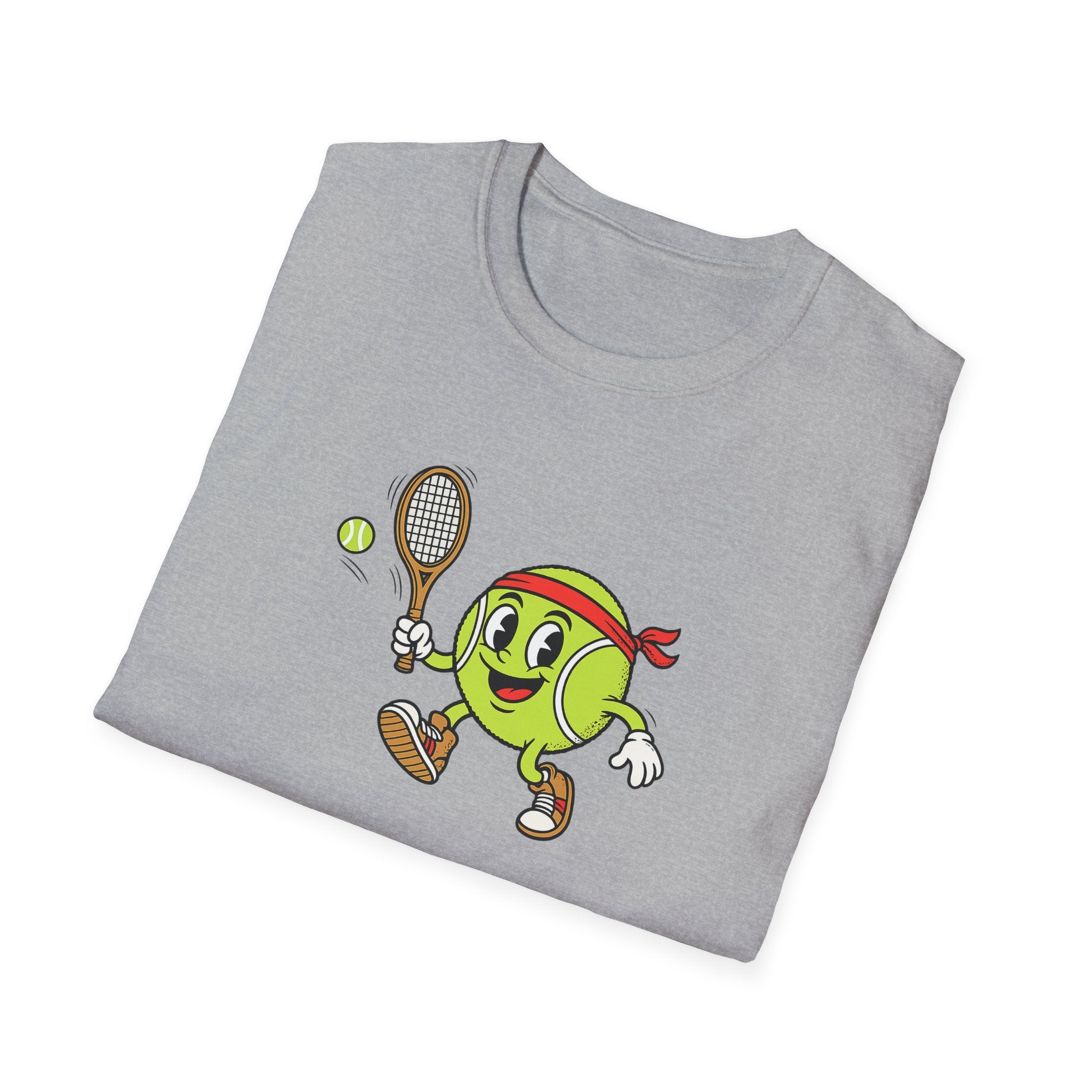 Cute Tennis Ball Mascot TShirt Funny Tennis Shirt Tennis Player Gift Tennis Lover Apparel 8 colors 100% cotton