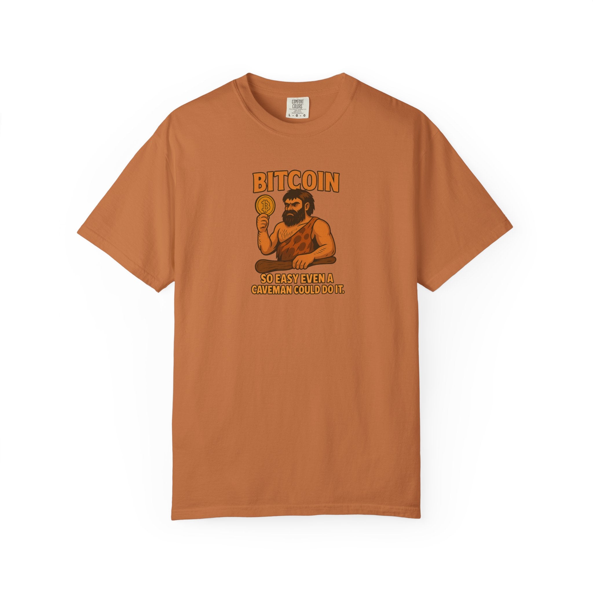 From Stone Age to Digital Age So easy even a Caveman can do it Bitcoin Tee 9 colors 100% cotton
