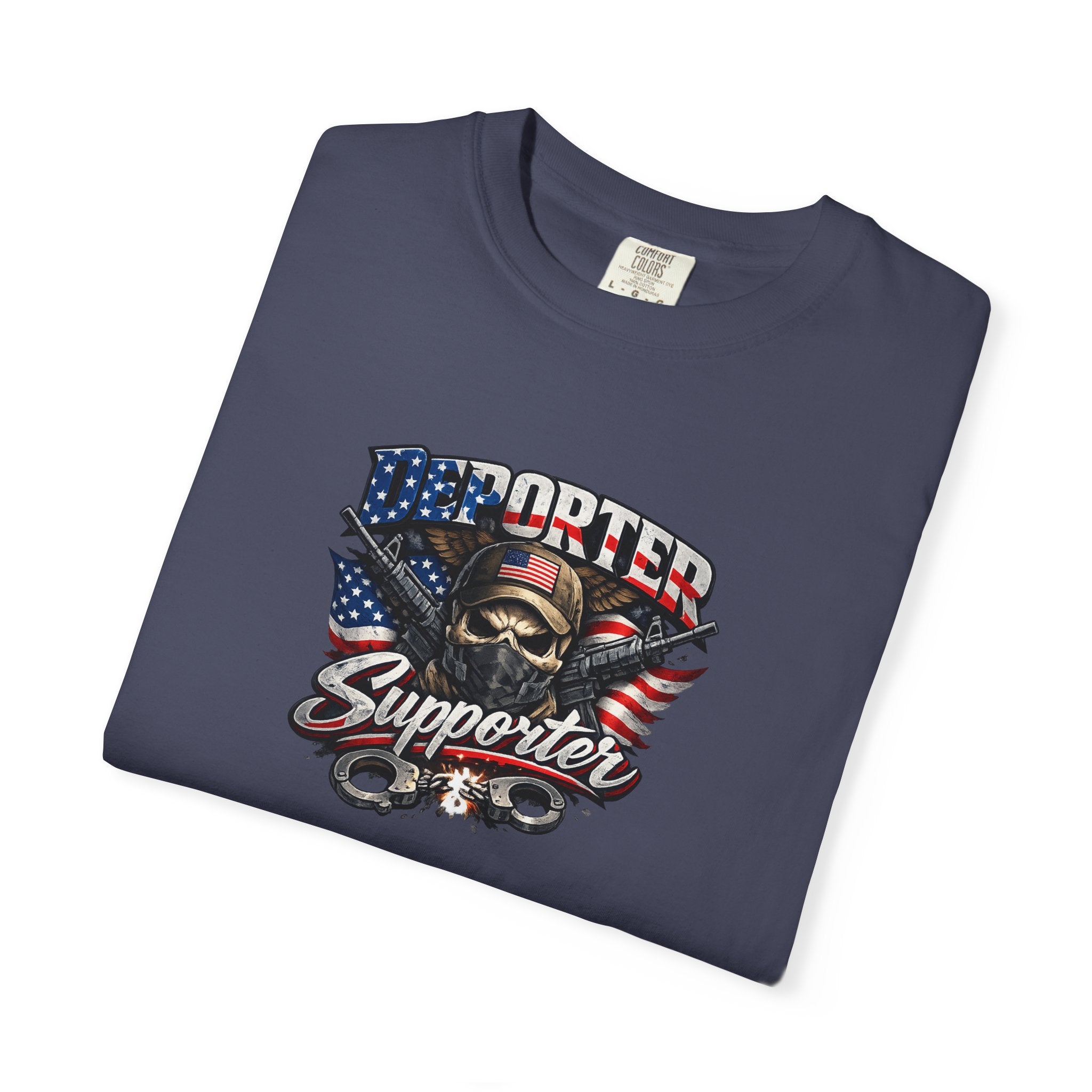 Deporter Supporter T-Shirt Patriotisches Statement-Shirt Amerikanischer Stolz Grafikshirt Freiheit & Grenzsicherheit T-Shirt 9 Farben 100% Baumwolle