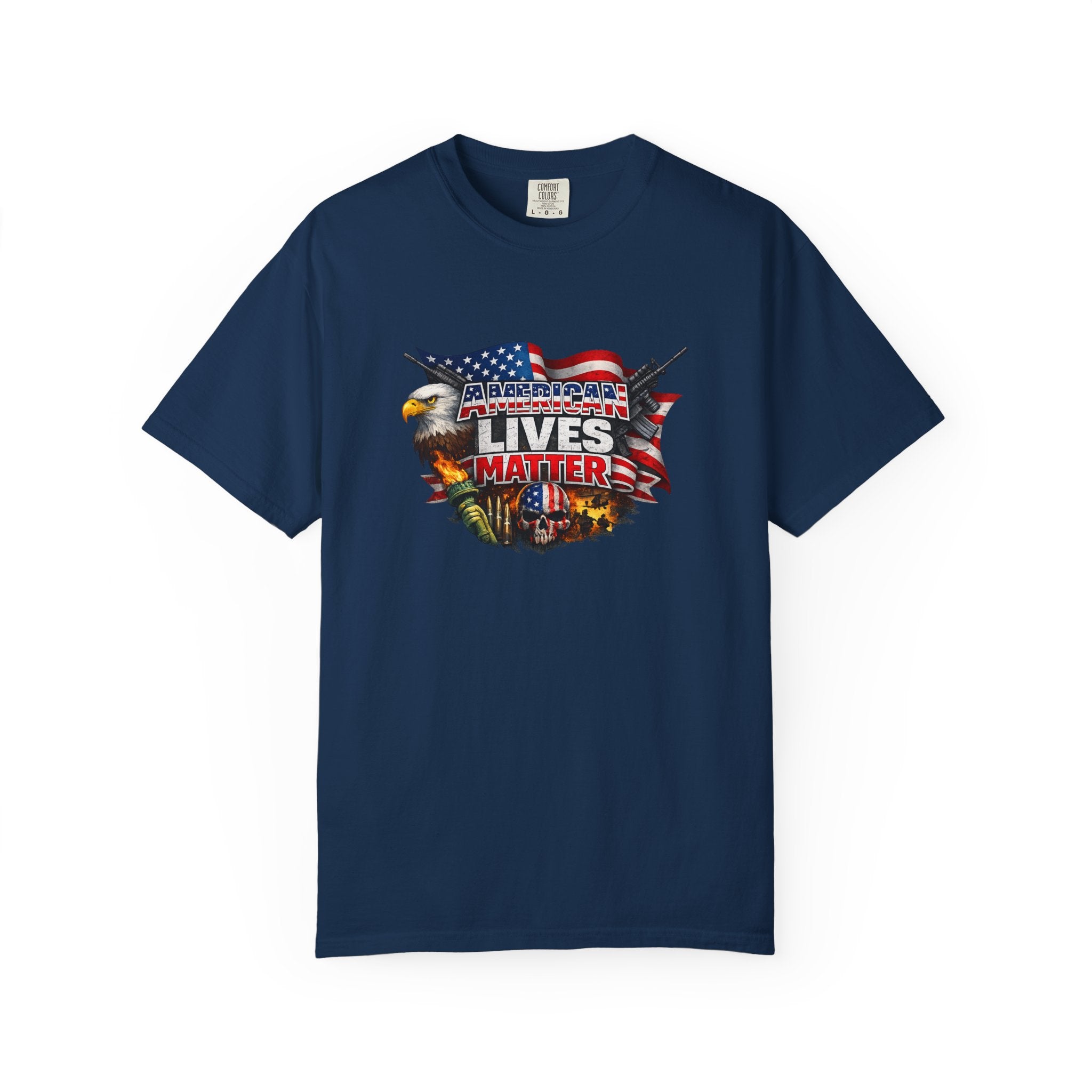 American Lives Matter Patriotisches T-Shirt Militär-Stil USA Freiheit Shirt Veteranen Support Tee 7 Farben 100% Baumwolle