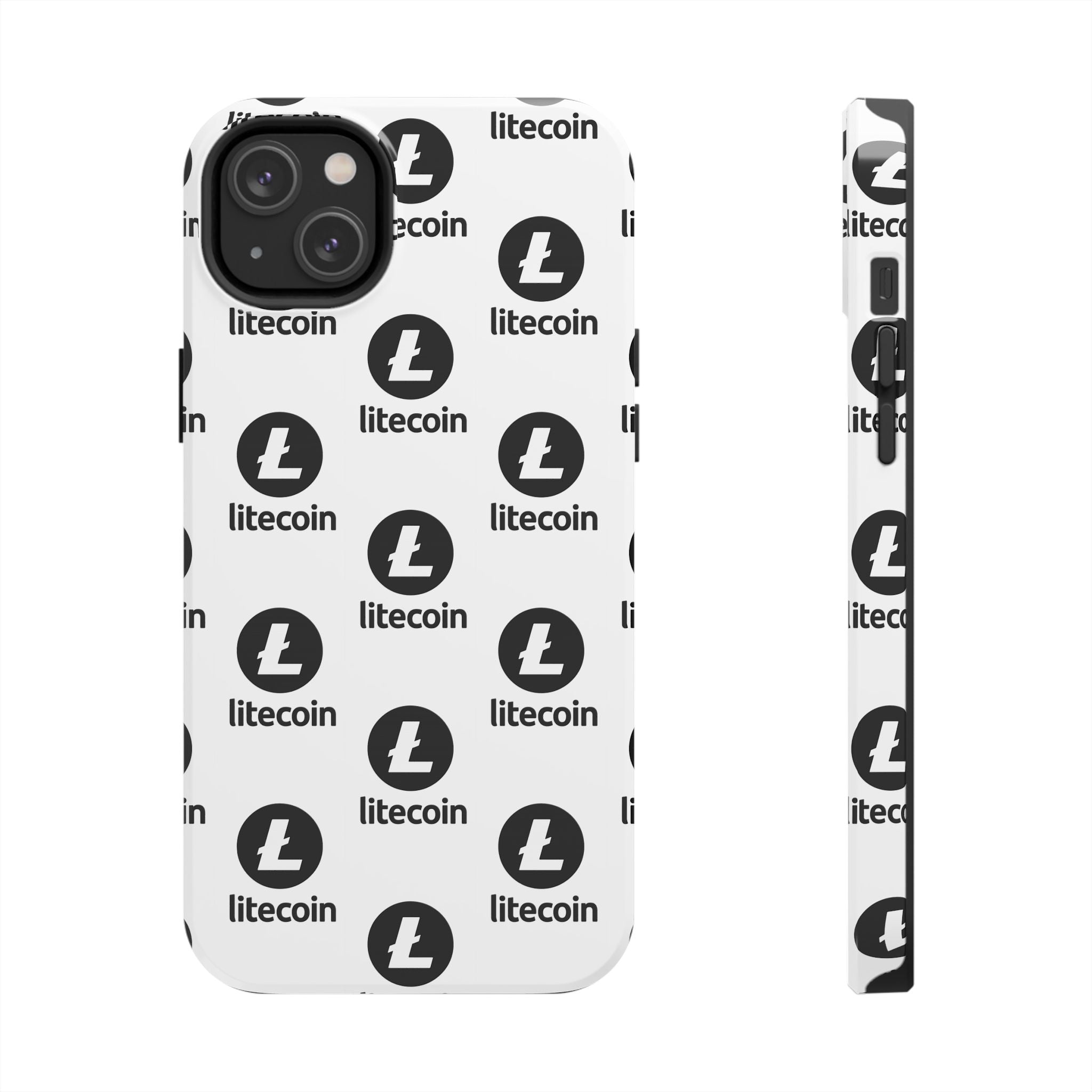 Litecoin Tough Phone Case Crypto iPhone Case Samsung Galaxy Case Litecoin Logo Phone Cover Glossy Protective Case