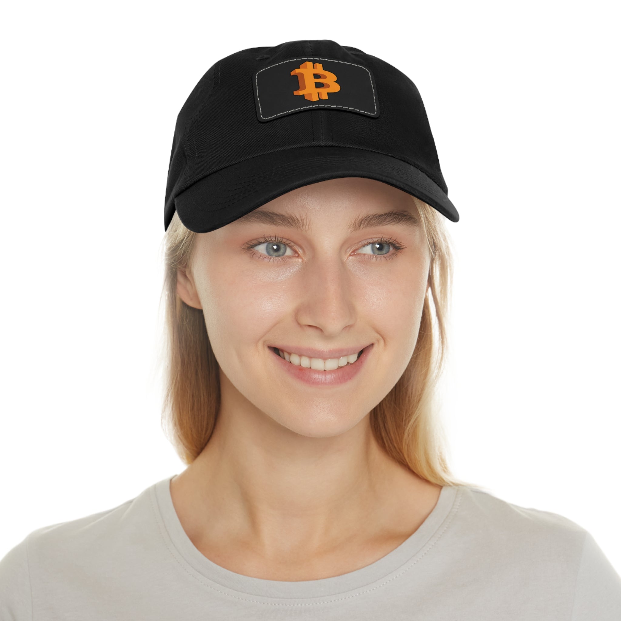 Bitcoin Believer Hat Twill Cap with B Logo on Leather Patch