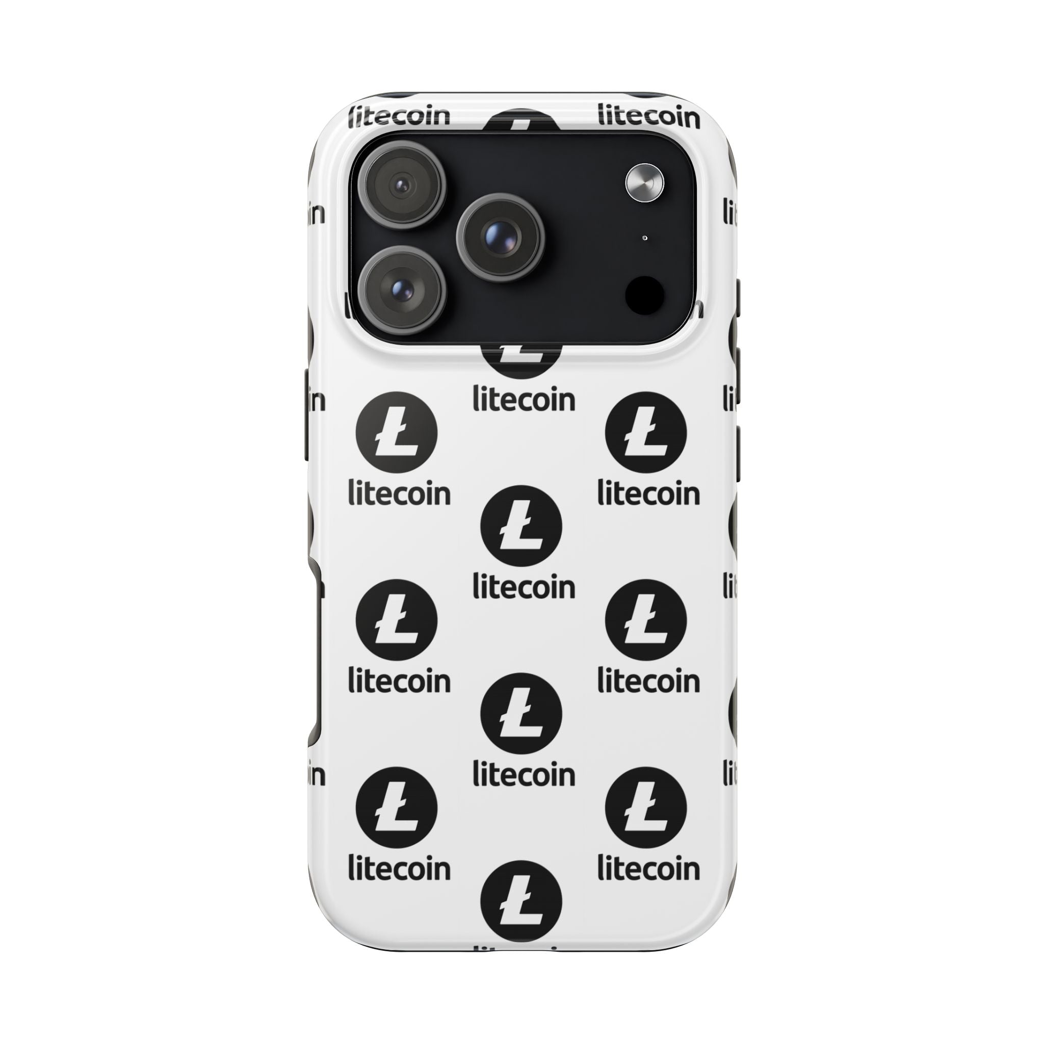Litecoin Tough Phone Case Crypto iPhone Case Samsung Galaxy Case Litecoin Logo Phone Cover Glossy Protective Case