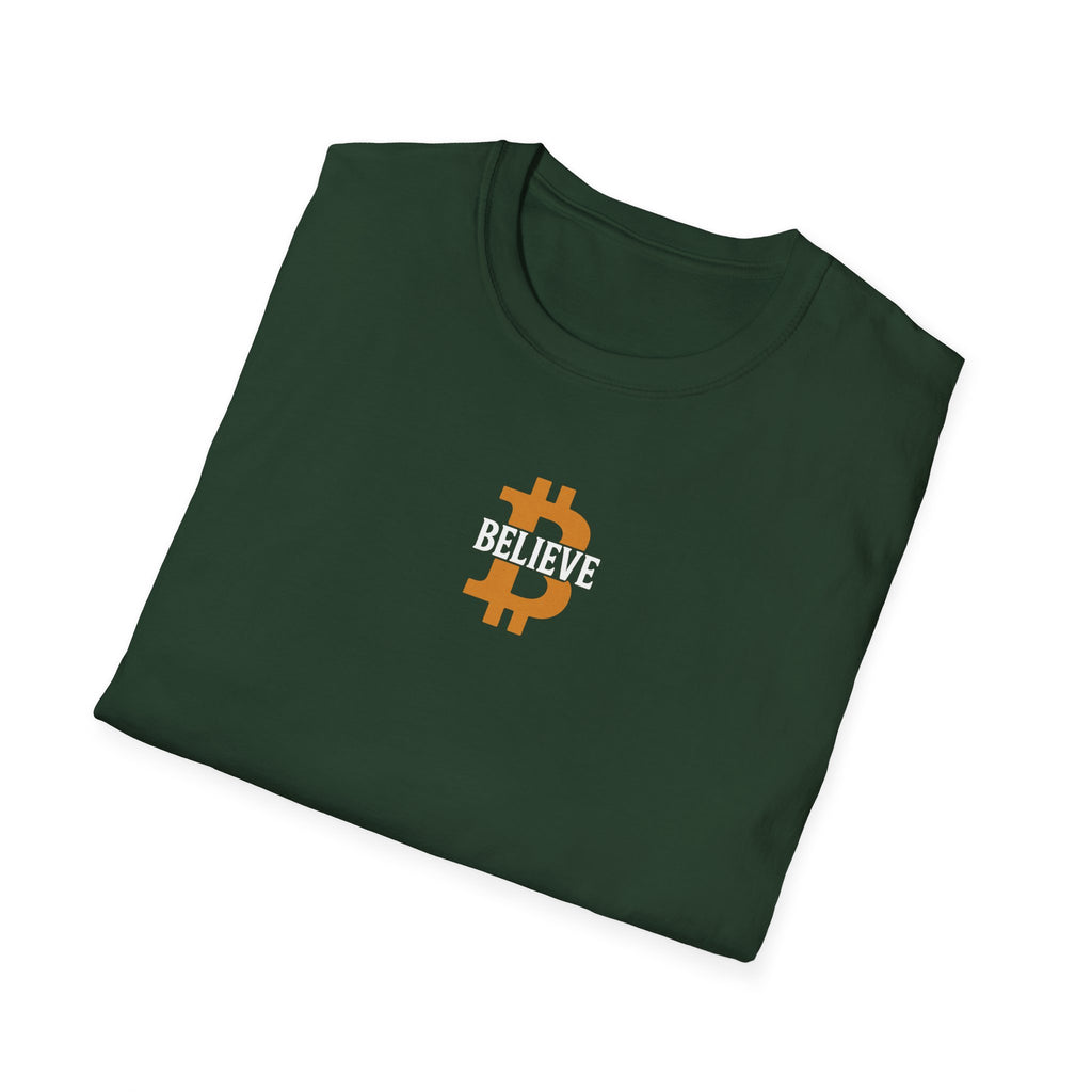 Believe in Bitcoin T-Shirt Tee Wear the Movement with Bold Faith in the Future 5 colors 100% cotton