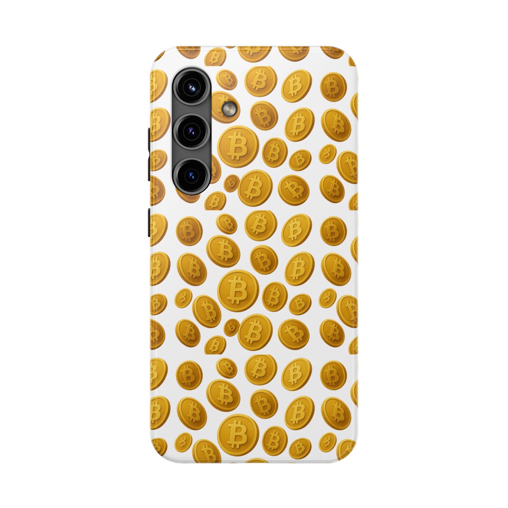 Bitcoin Tough Handyhülle Krypto Coin iPhone Samsung Hülle Glänzende Schutzhülle Stoßfeste BTC Hülle