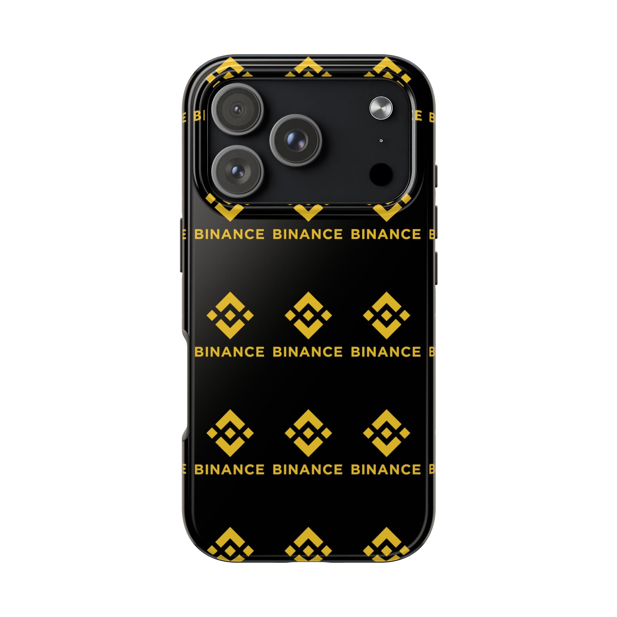 Binance Tough Phone Case BNB Crypto Phone Case iPhone and Samsung Case Glossy Protective Cover Binance Logo Case