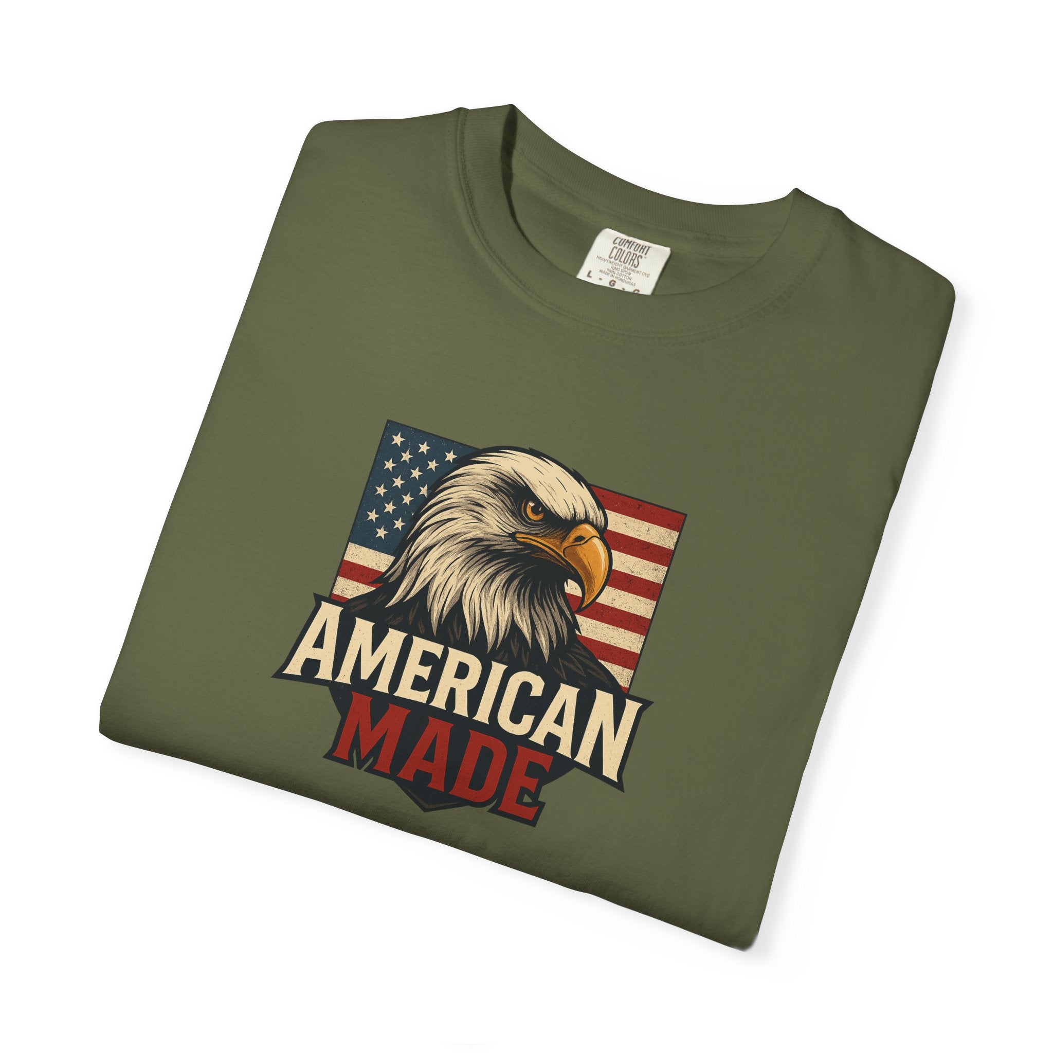 Patriotic Eagle T-Shirt for Freedom Lovers American Made USA Pride Gift for Veterans 4th of July Celebration 6 colors 100% cotton