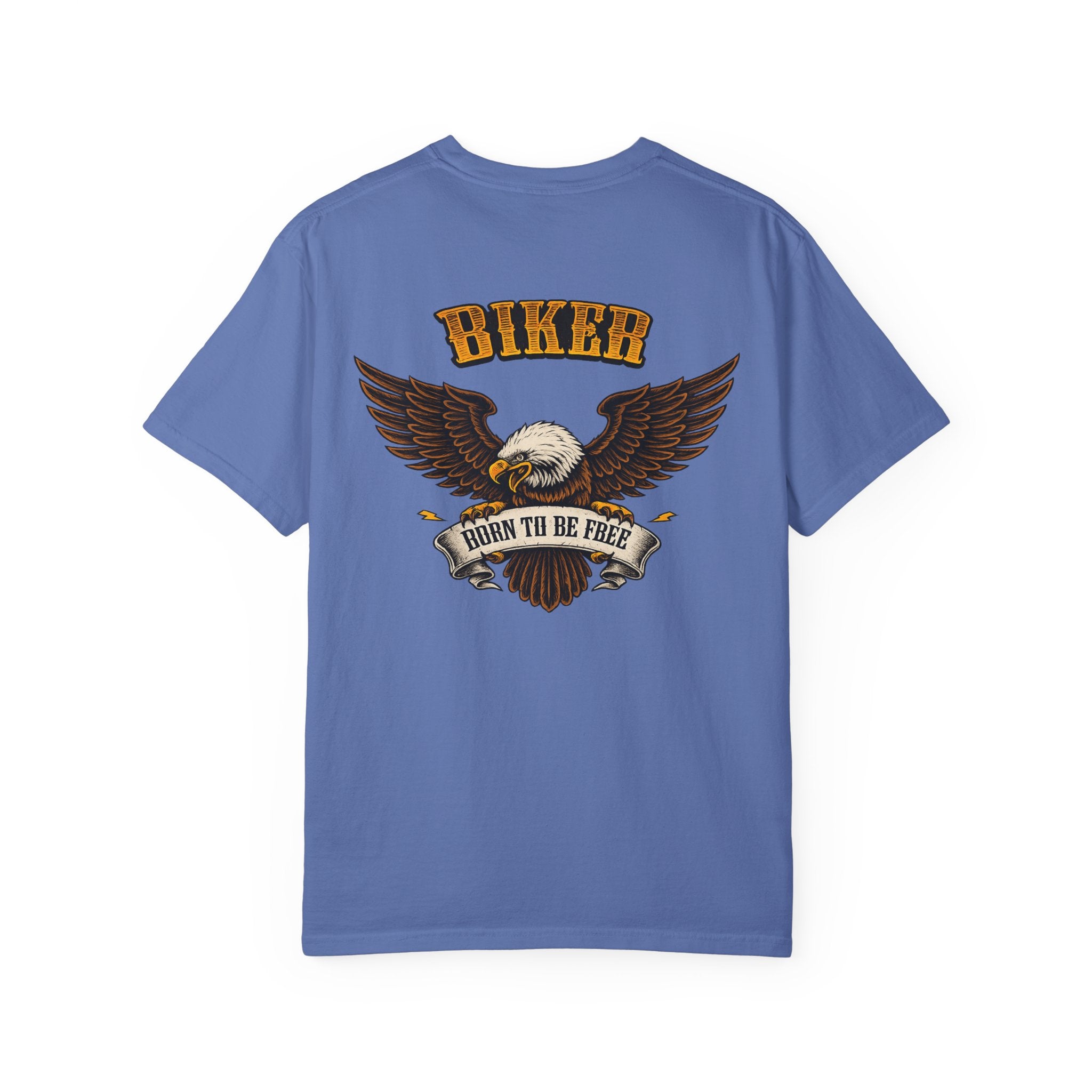 Biker Born to Be Free T-Shirt Eagle Motorcycle Shirt Harley Rider Graphic Tee Freedom Rider Tee 11 colors 100% cotton