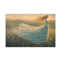 Fairy Tale Canvas Wall Art Princess Canvas Print Girls Nursery Wall Decor Enchanted Meadow Artwork Magical Bedroom Decor 36 x 24