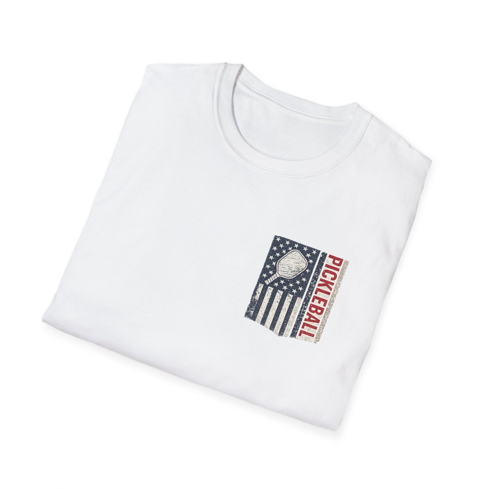 Patriotic USA Flag Pickleball Shirt Men's Pickleball Tee Gift for Pickleball Fanatic 4th of July Shirt 6 colors 100% cotton