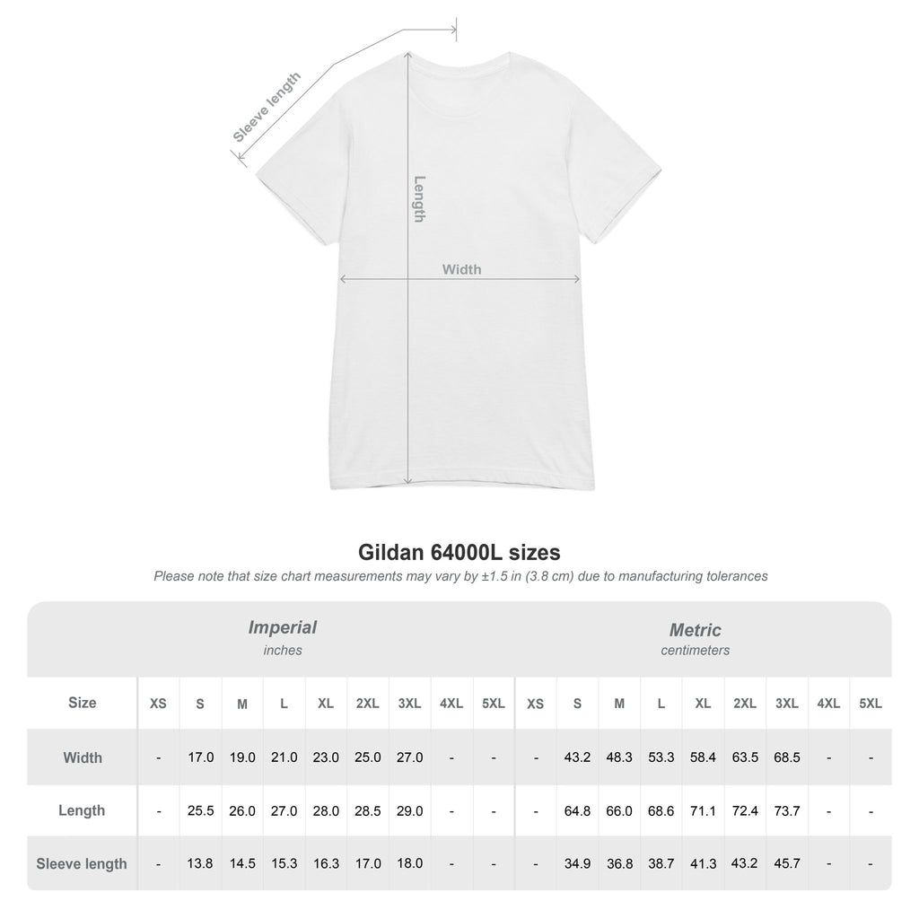 SatsandStripes.com Let It Be Colorful Dragonfly Women’s T-Shirt – Inspirational Graphic Tee Gildan 64000L Size Chart