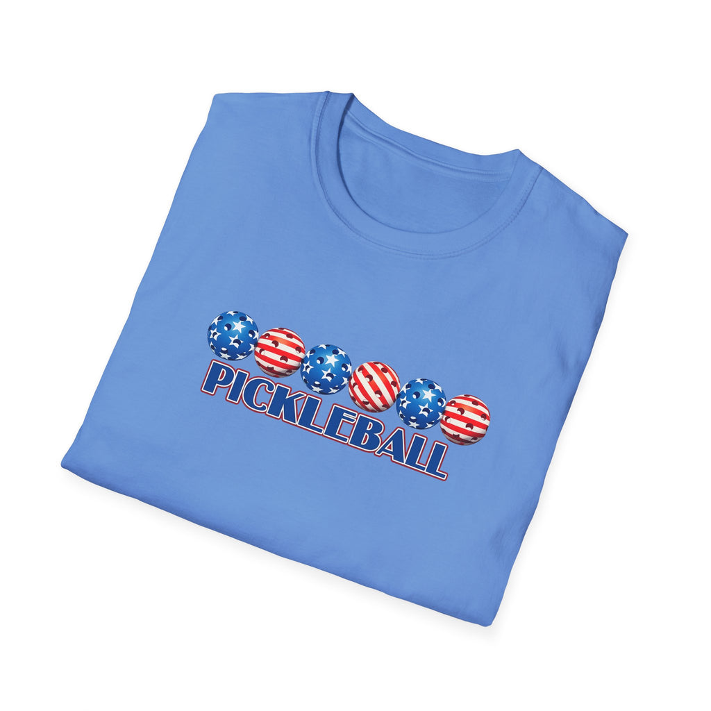 Patriotic Pickleball Shirt USA American Flag Pickleball Tee July 4th Pickleball Gift Pickleball Player Shirt 6 colors 100% cotton