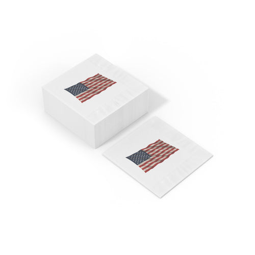 Amerikanische Flaggen-Servietten, patriotische Party-Servietten, USA Flaggen-Tischdeko, Servietten zum 4. Juli (50 oder 100 Stück), 2 Größen