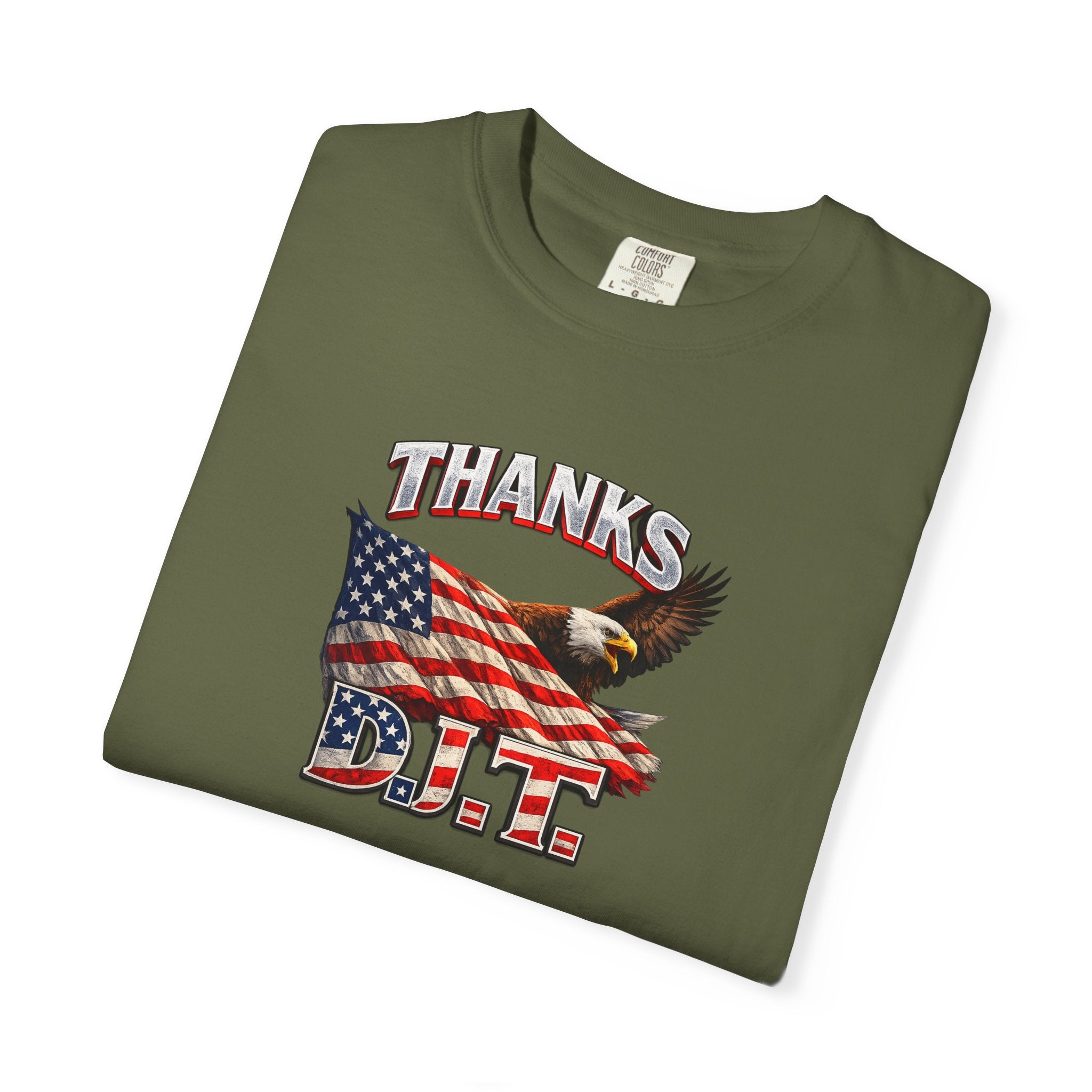 Thanks D.J.T. Tee USA Pride Graphic TShirt Freedom Lover Gift Patriotic Apparel 7 colors 100% cotton