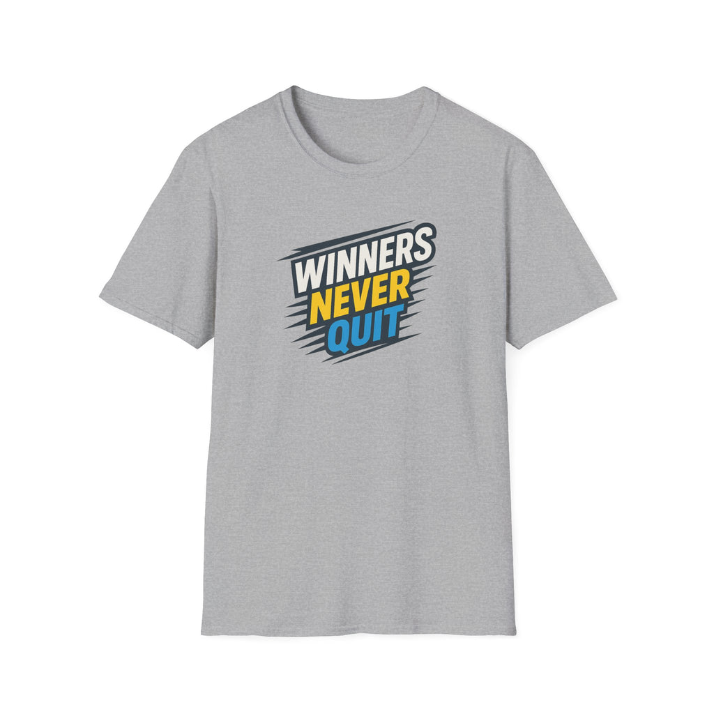 Winners Never Quit Motivational T-Shirt Gym Fitness Unisex Tee Inspirational Workout Shirt 6 colors 100% cotton