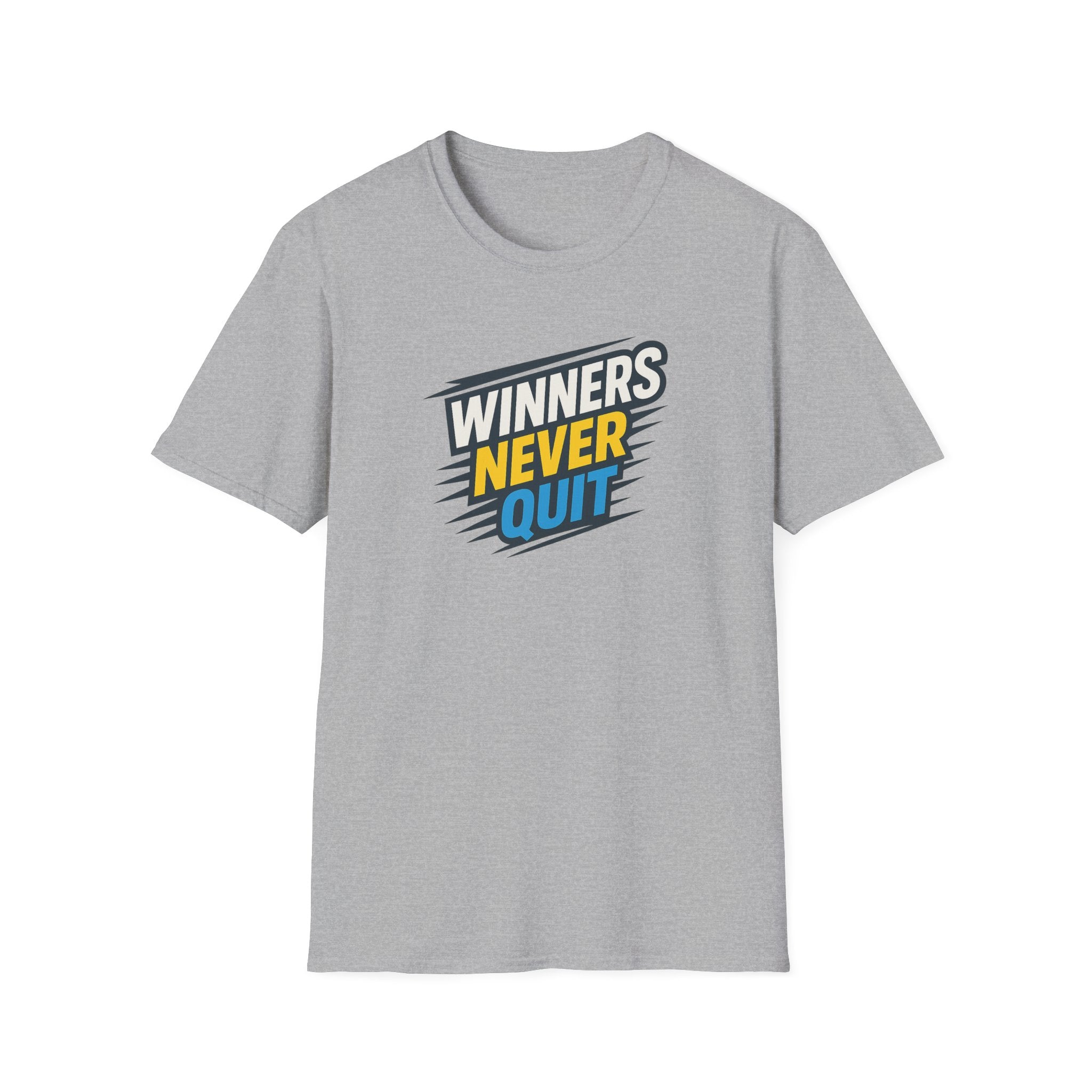 Winners Never Quit Motivational T-Shirt Gym Fitness Unisex Tee Inspirational Workout Shirt 6 colors 100% cotton