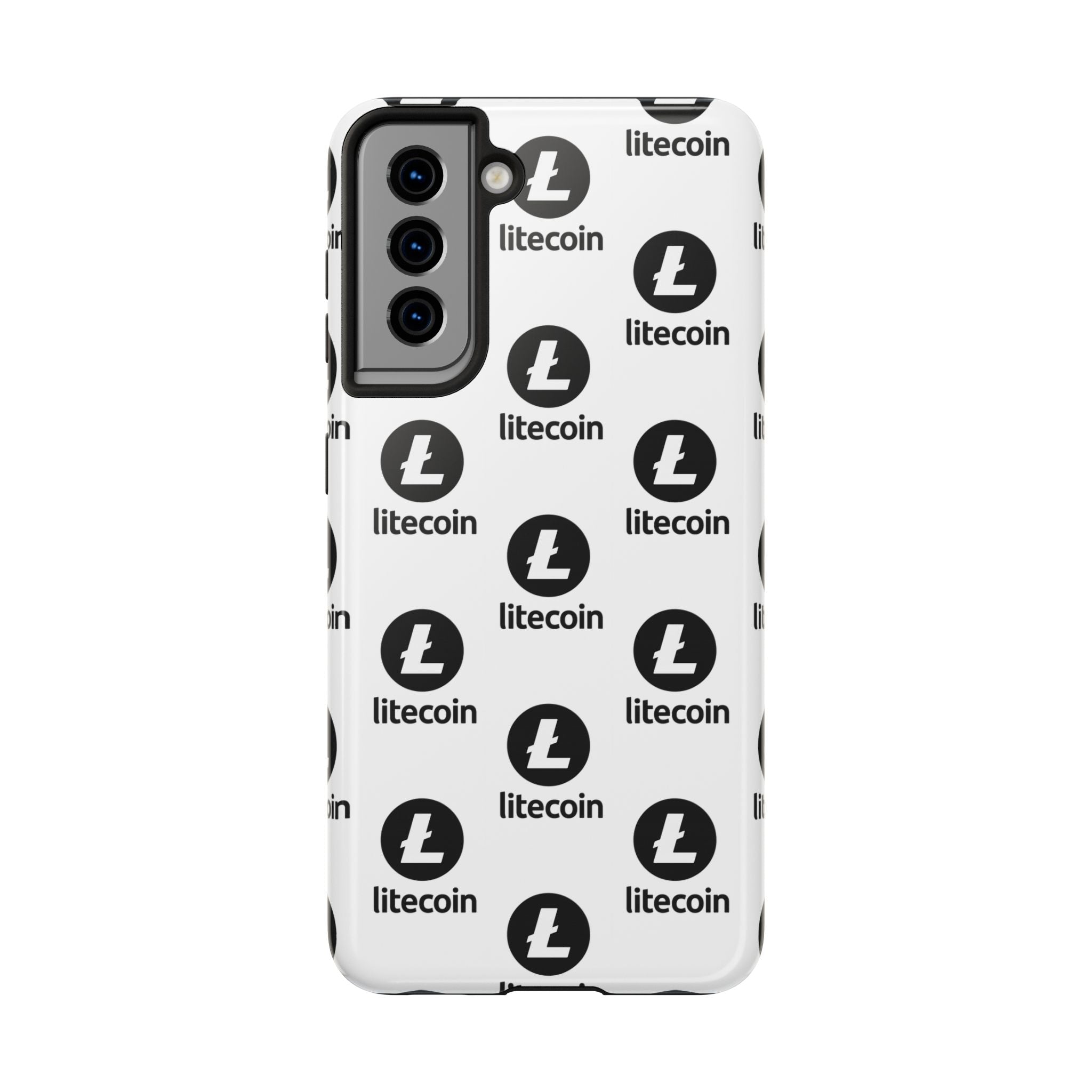 Litecoin Tough Phone Case Crypto iPhone Case Samsung Galaxy Case Litecoin Logo Phone Cover Glossy Protective Case
