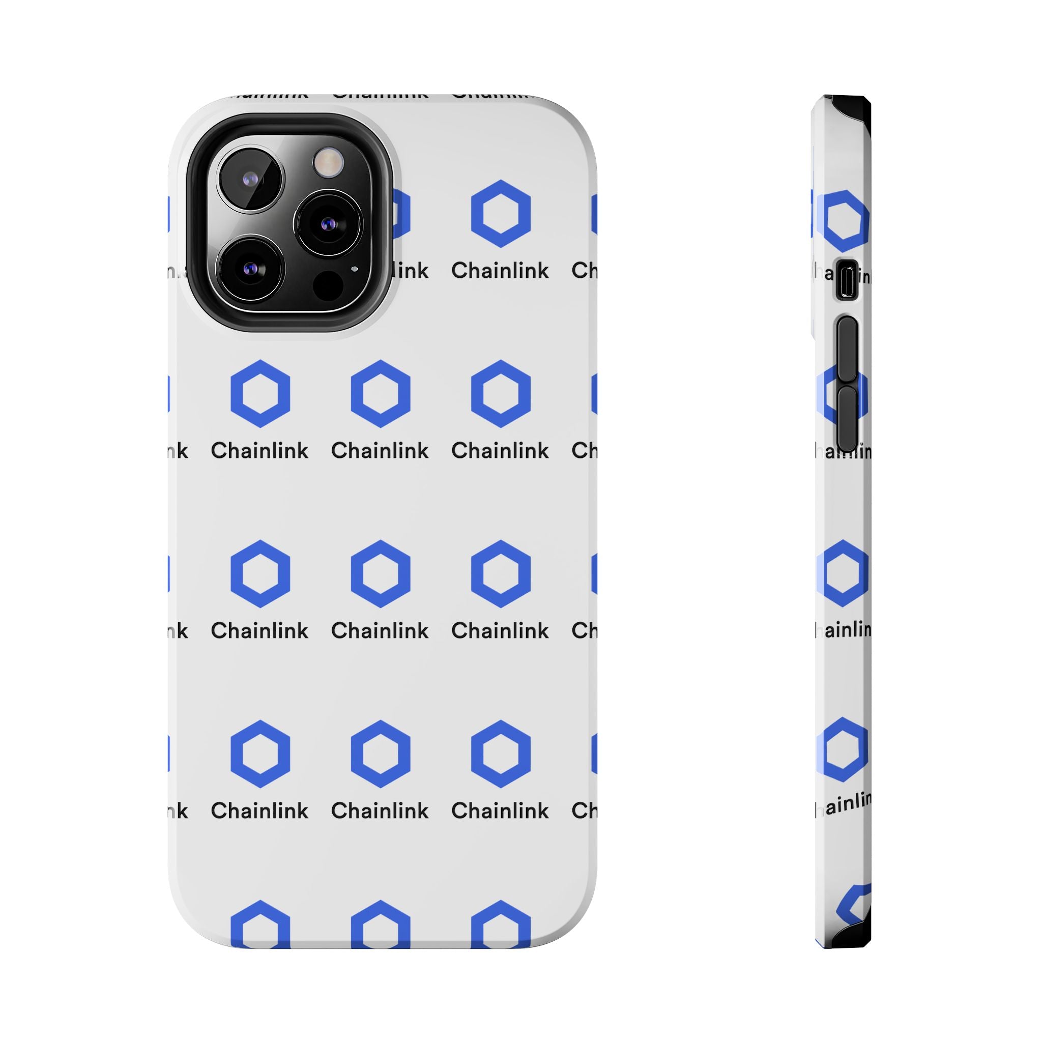Chainlink Tough Phone Case LINK Crypto Phone Case iPhone and Samsung Case Glossy Protective Cover Chainlink Logo Case