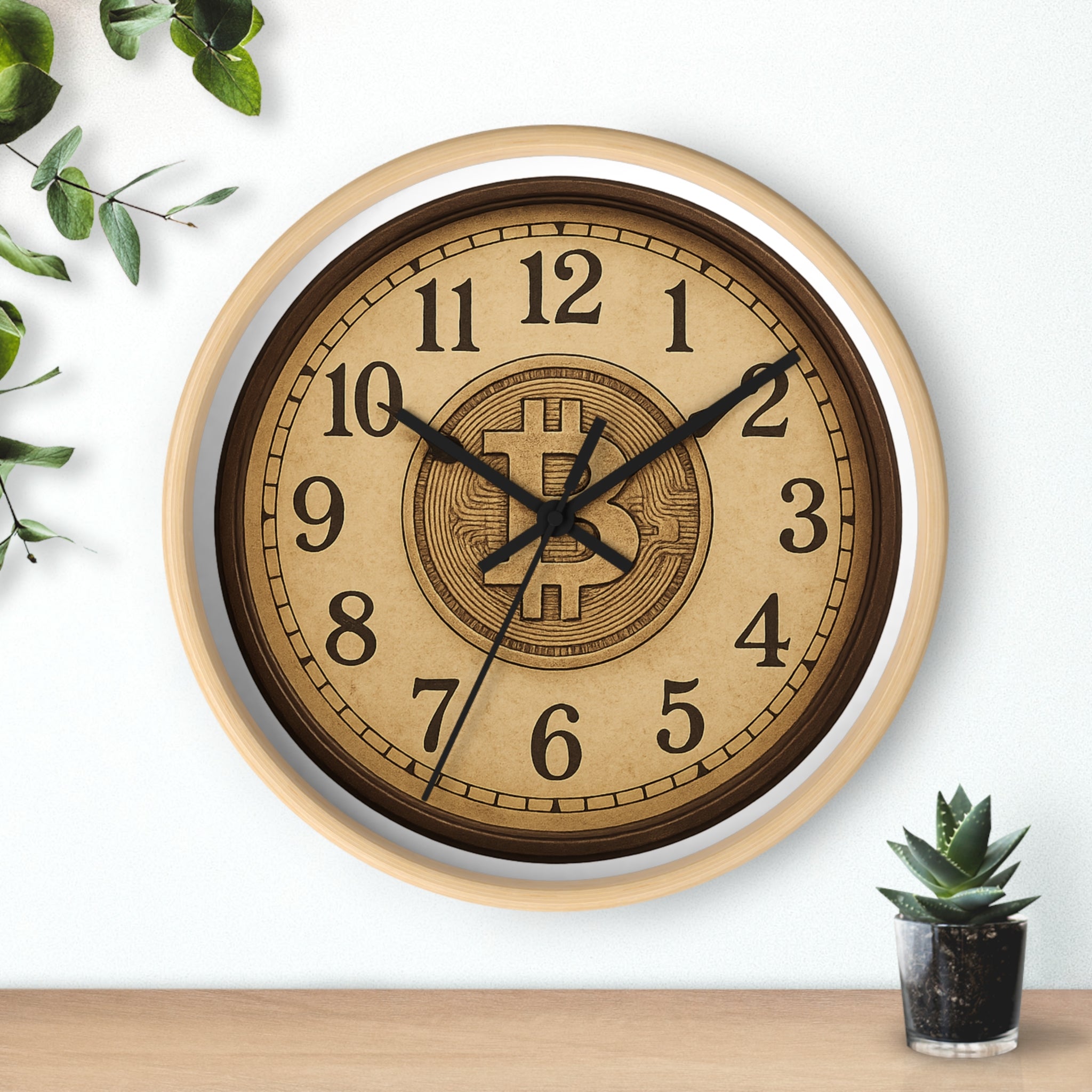 Timeless Bitcoin Vintage Wall Clock Bring Old-World Charm into the Future of Money