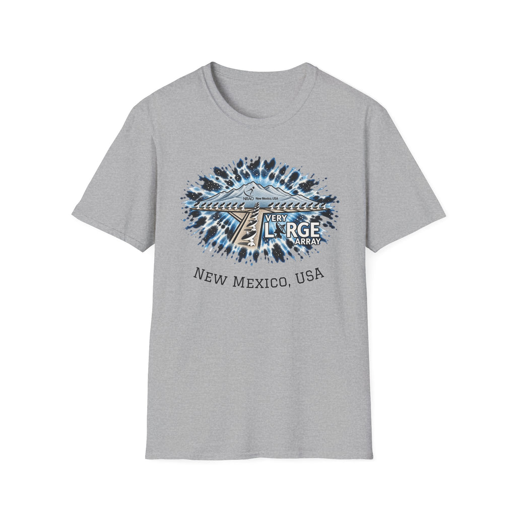 SatsandStripes.com Very Large Array New Mexico Softstyle® T-Shirt – VLA Radio Telescope Astronomy Graphic Tee Grey