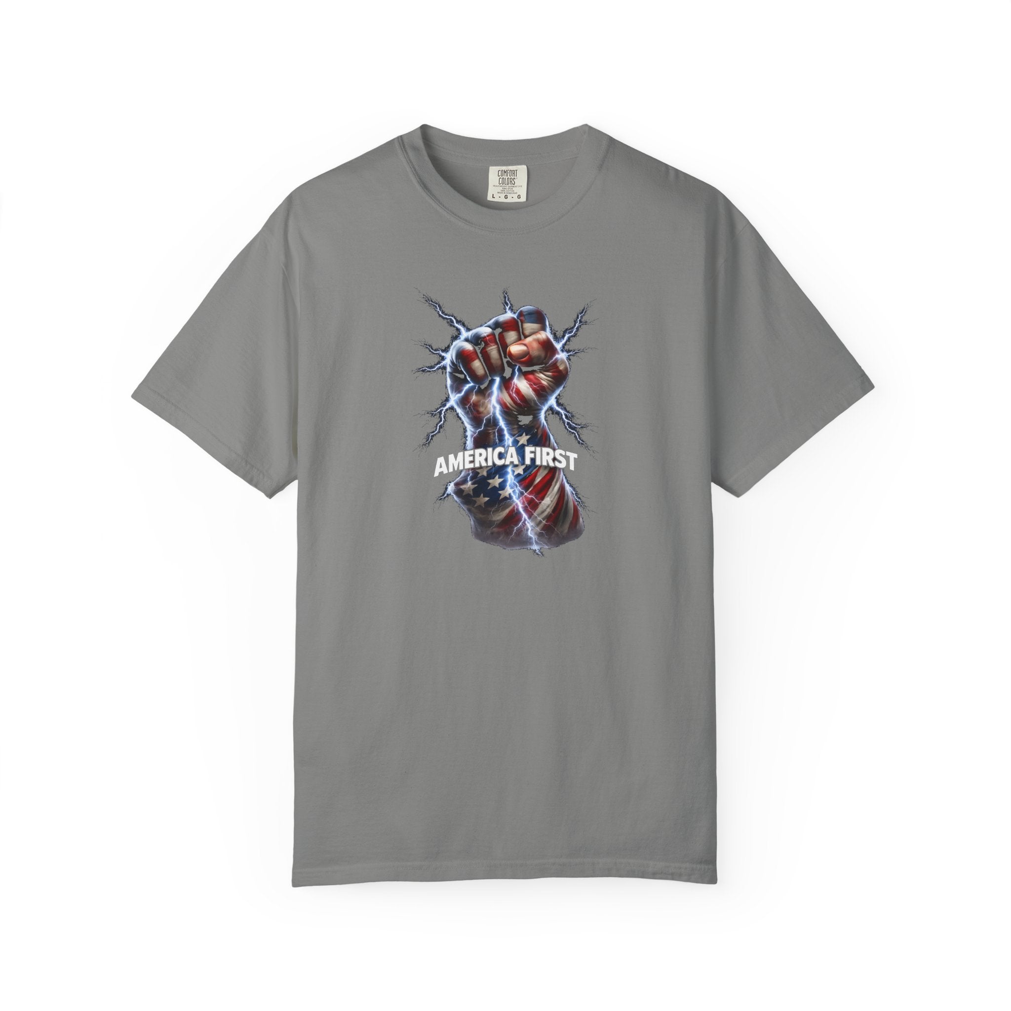 America First Patriotisches T-Shirt MAGA Supporter Grafik-Tee Pro Amerika Politische Kleidung 4 Farben 100% Baumwolle