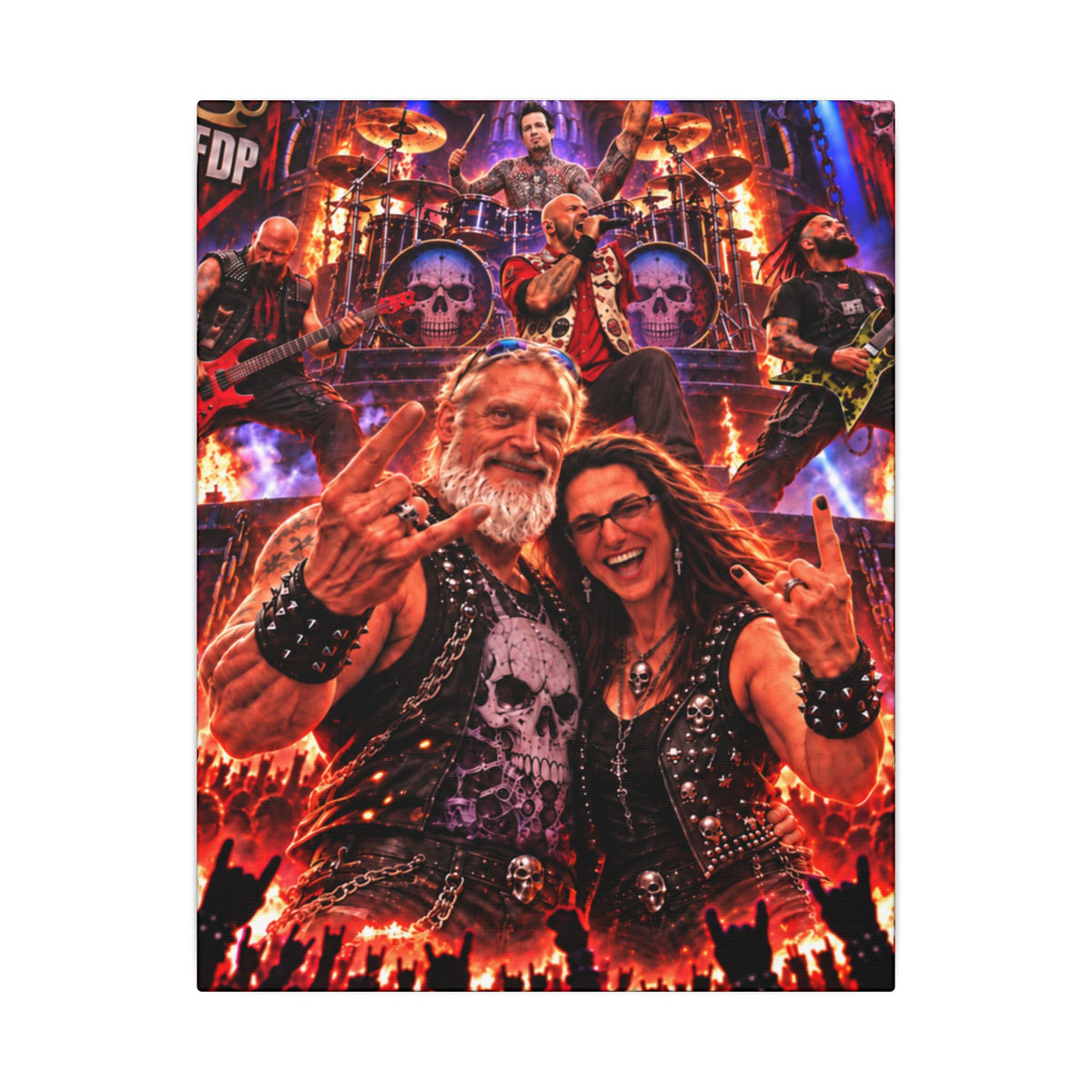 2) Trish & Neil Rock the Night – FFDP Las Vegas Concert Canvas Wall Art (2 sizes)